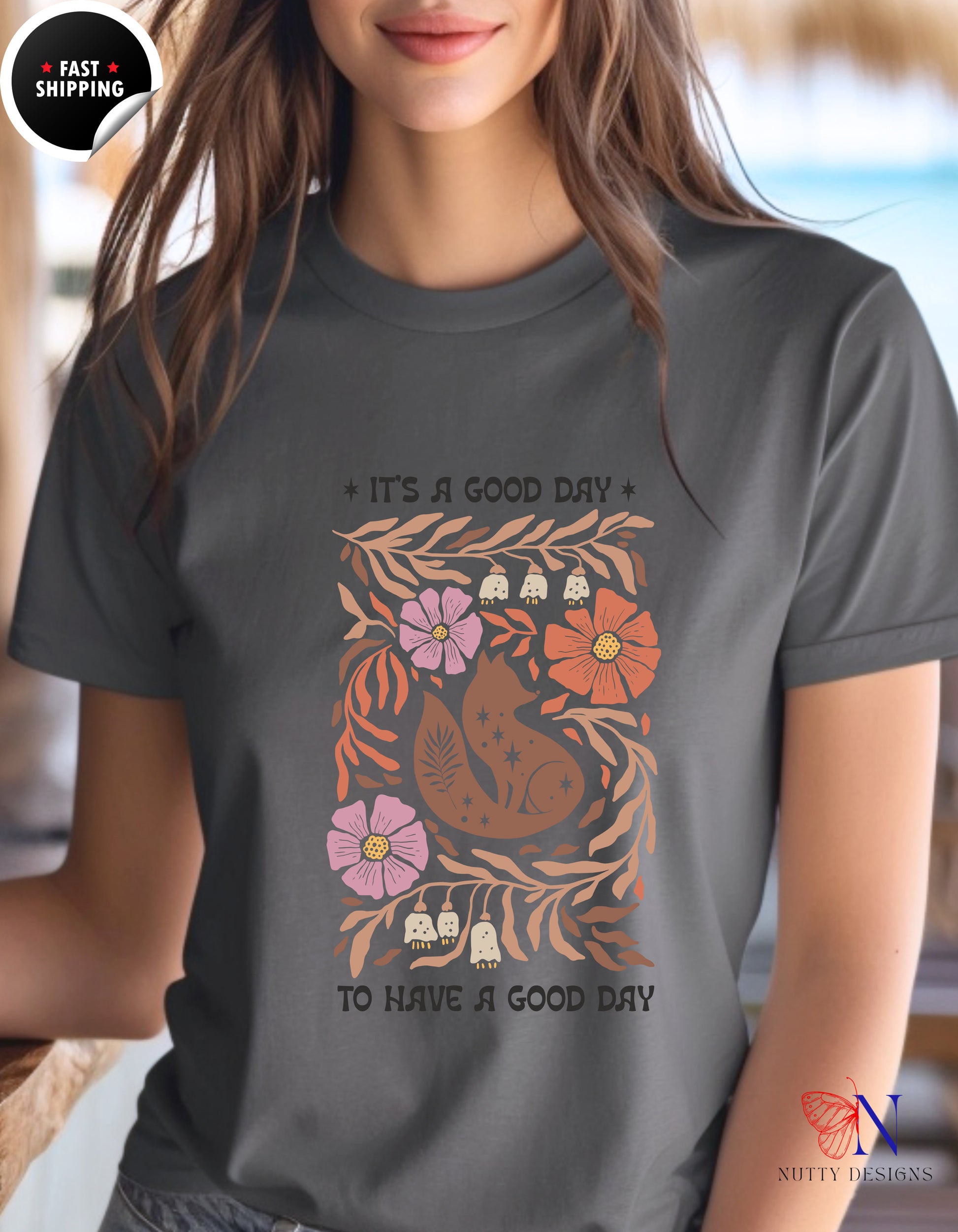 It's a good day to have a good day, Trendy Aesthetic Shirt, Cute T-Shirt Lifestyle Mockup | Nutty Designs