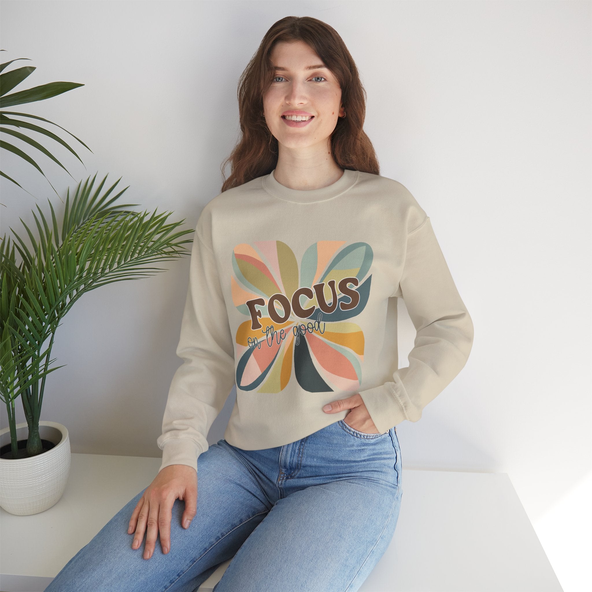 Positive Vibes Sweatshirt, Inspirational Jumper, Motivational Pullover, Good Vibes Apparel, Focus on the Good Shirt