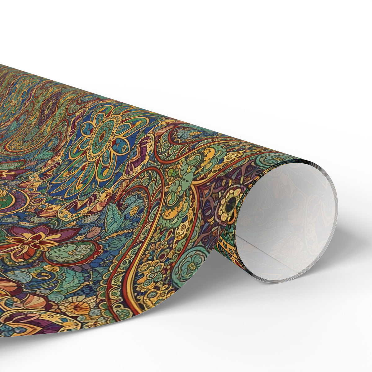 Diwali Wrapping Paper Roll - Vintage Jewel Paisley Indian Gift Wrap