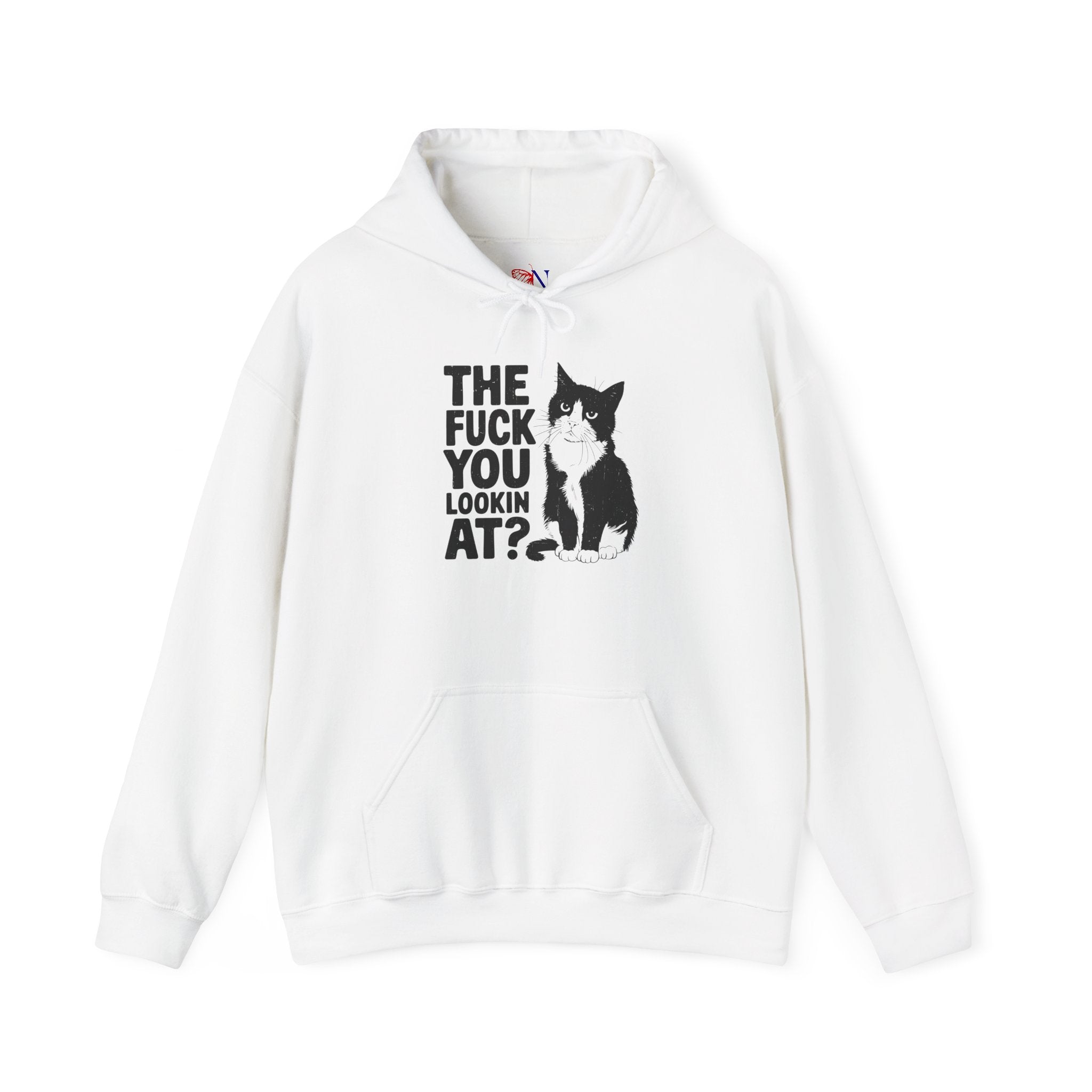 Hoodie — 'The Fuck You Lookin' At?' Grumpy Cat Graphic Pullover