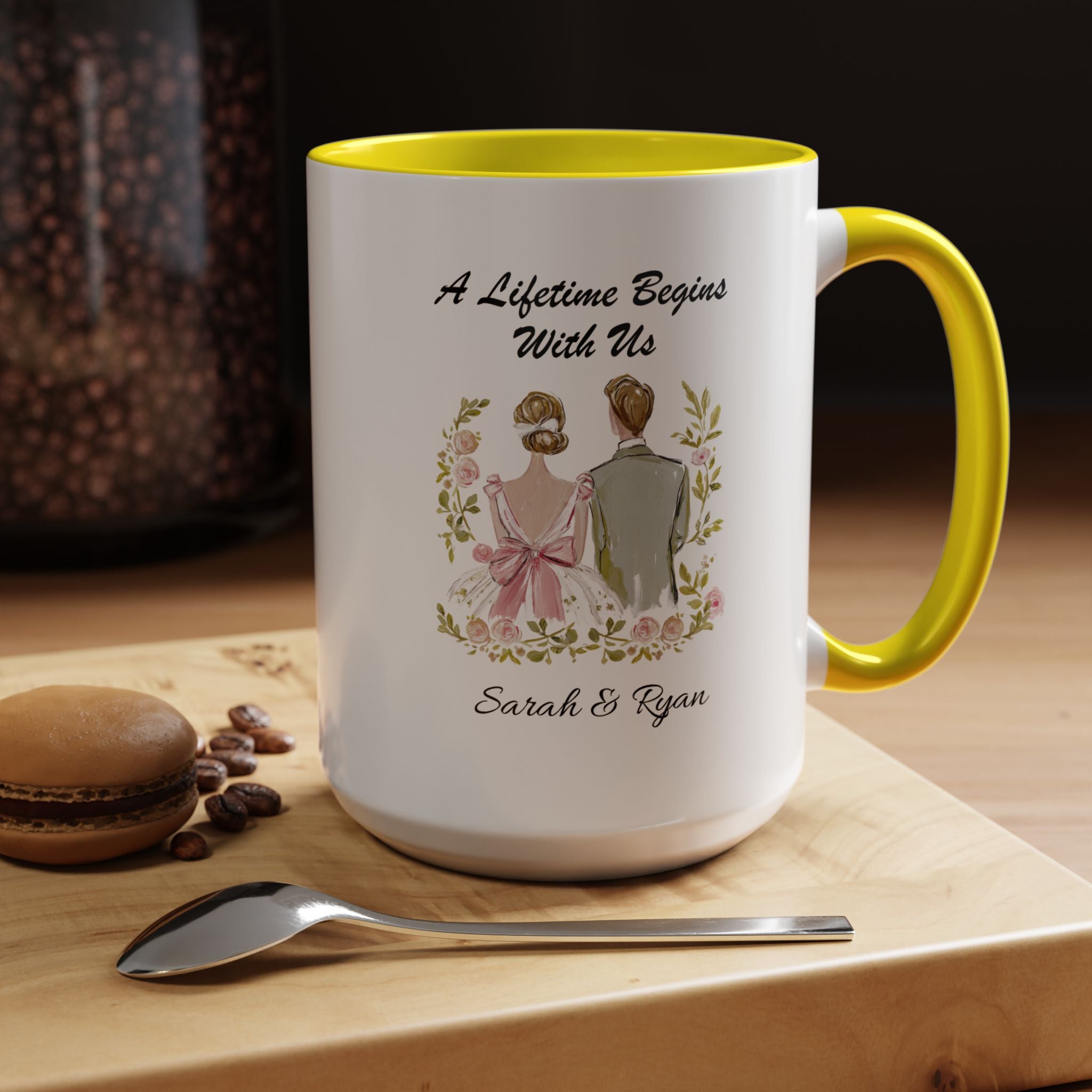 Personalized Indian Couple Mug - A Lifetime Begins With Us