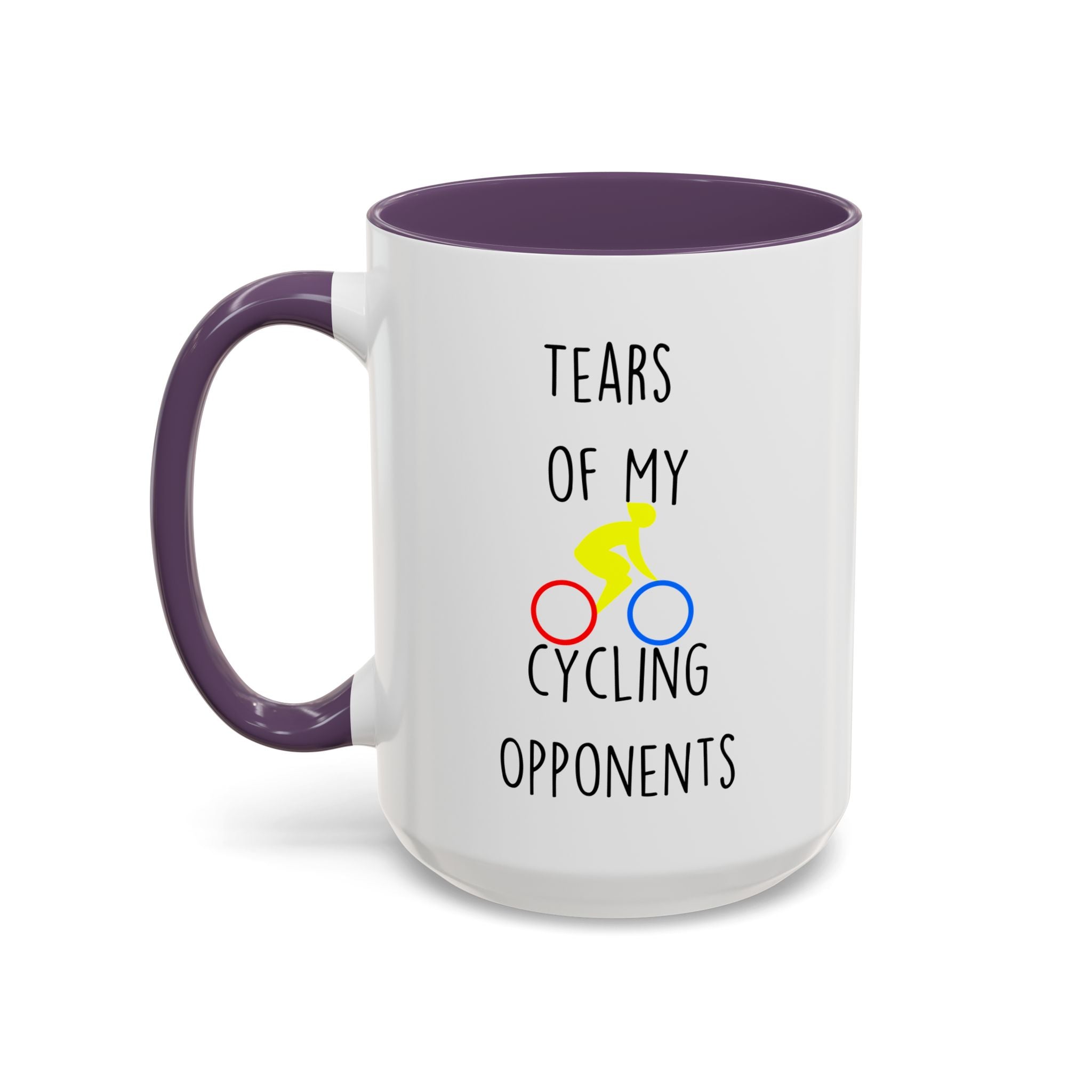 Funny Coffee Mug, Personalized Mug, Tears Of My Cycling Opponents, Accent Cup (11, 15oz), Sarcastic Mug,  Tea Coffee Cup, Gift Under 20