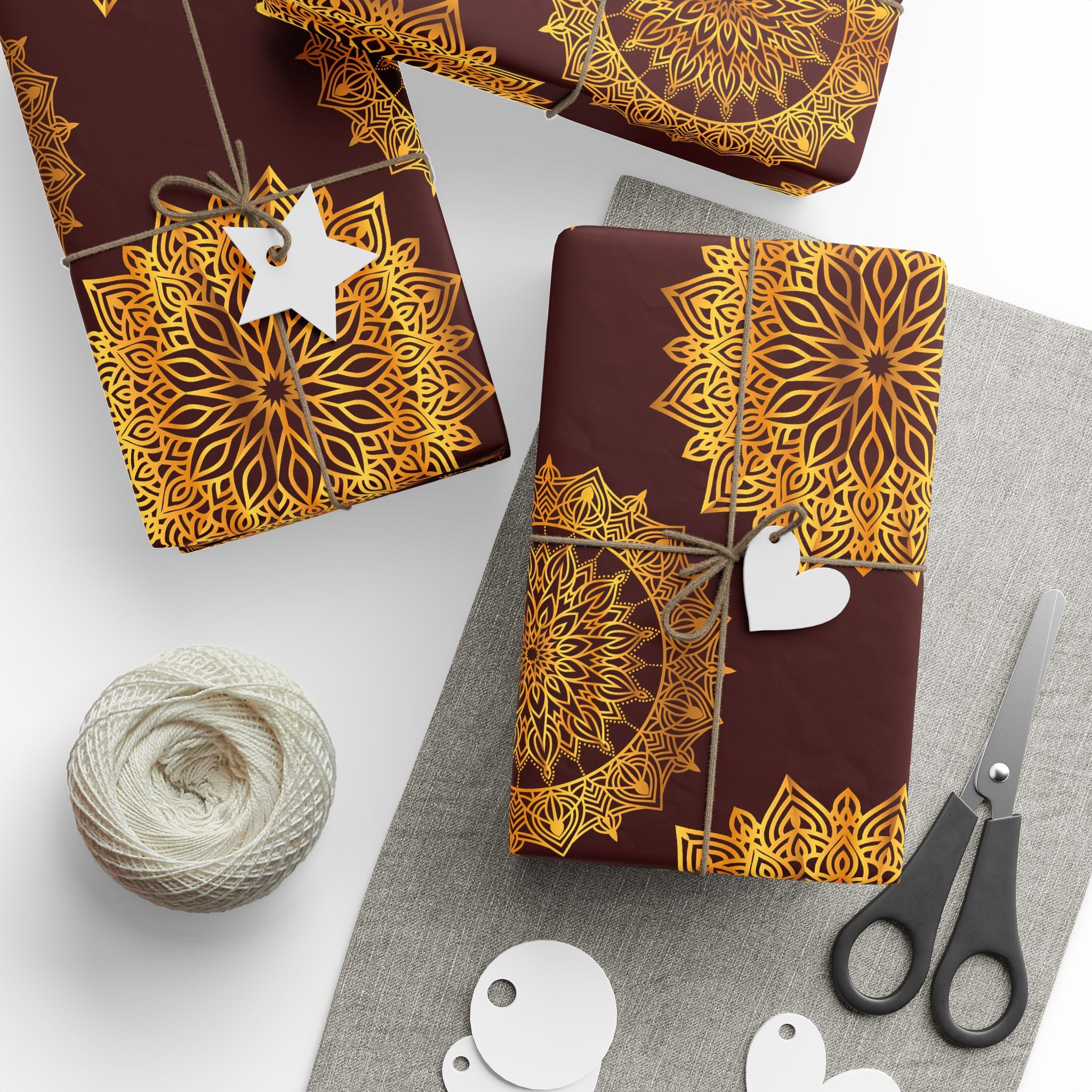 Ramadan Wrap Paper - Islamic Gift Wrap With Mandala and Architectural Design