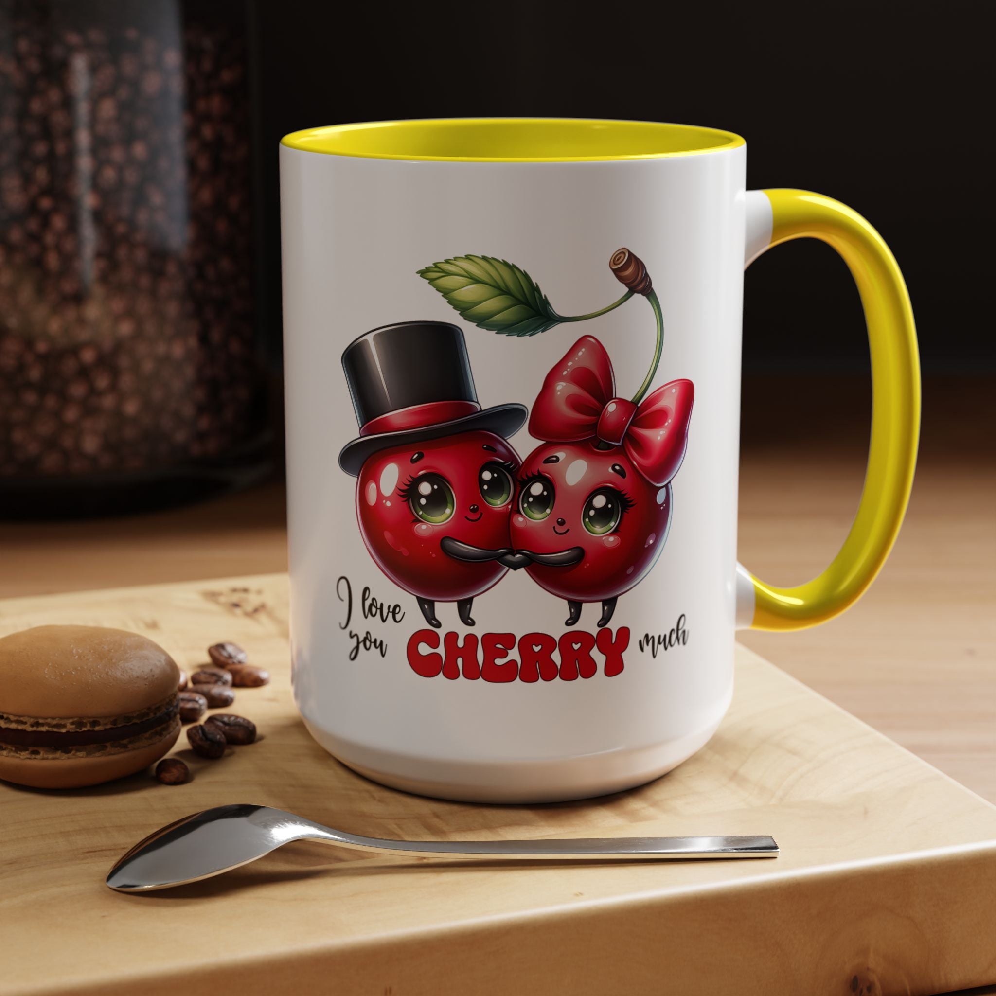 Personalized Cherry Couple Mug - I Love You Cherry Much