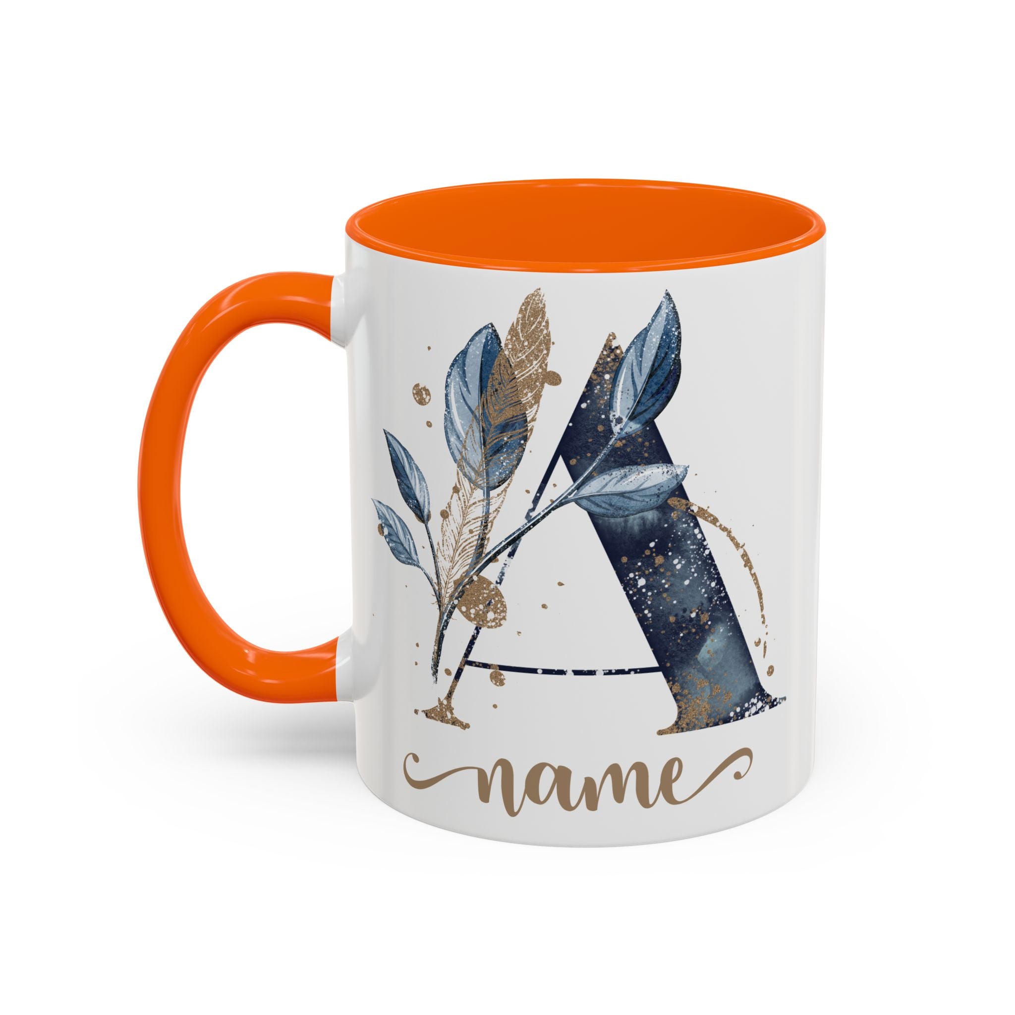 Personalized Floral Initial Coffee Mug for her, Custom Name Mug, Wedding Favor, Unique Home Décor Coffee Cup, Girlfriend Gift, Monogram Mug