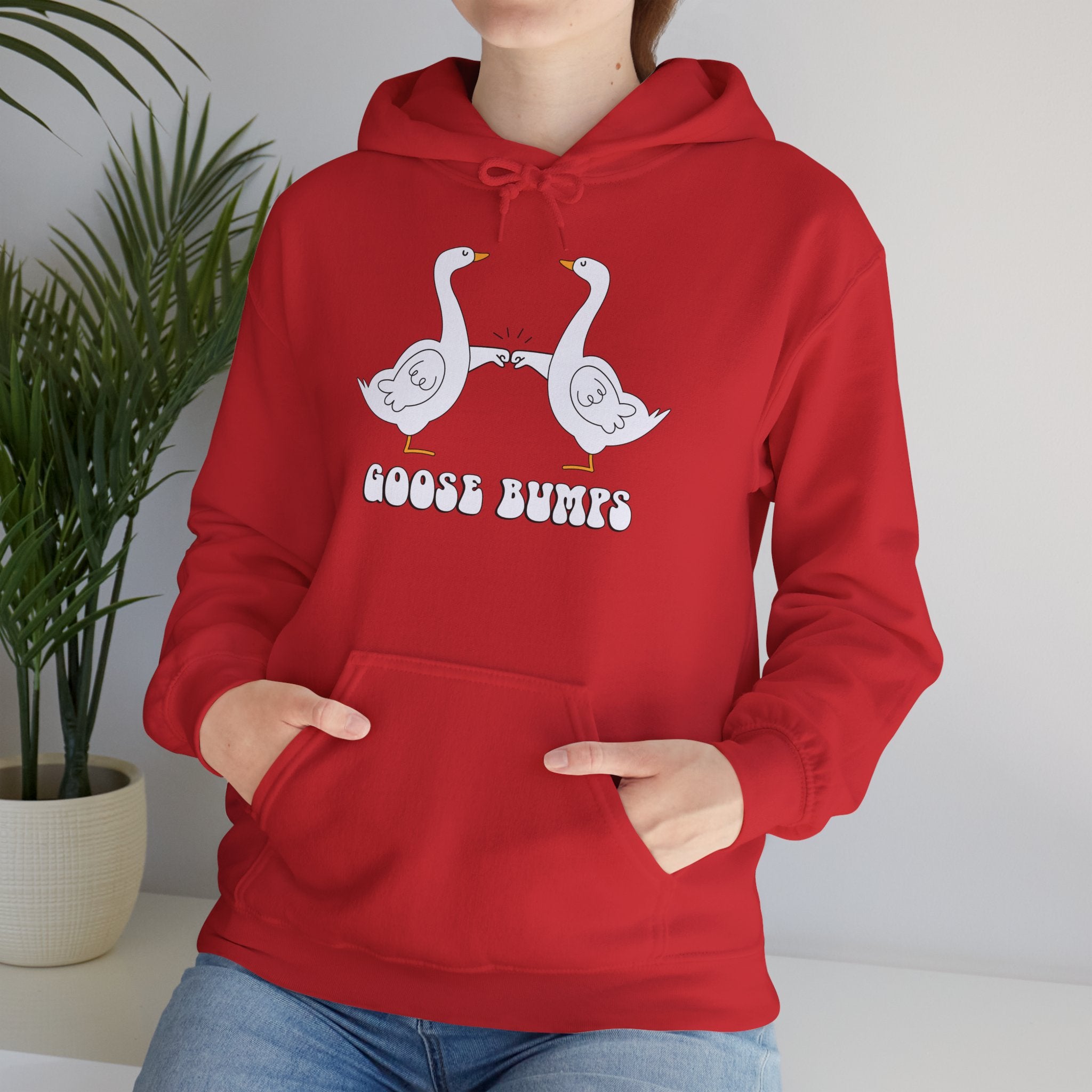 Goose Bumps Hoodie – Cute Goose Couple Graphic Hooded Sweatshirt