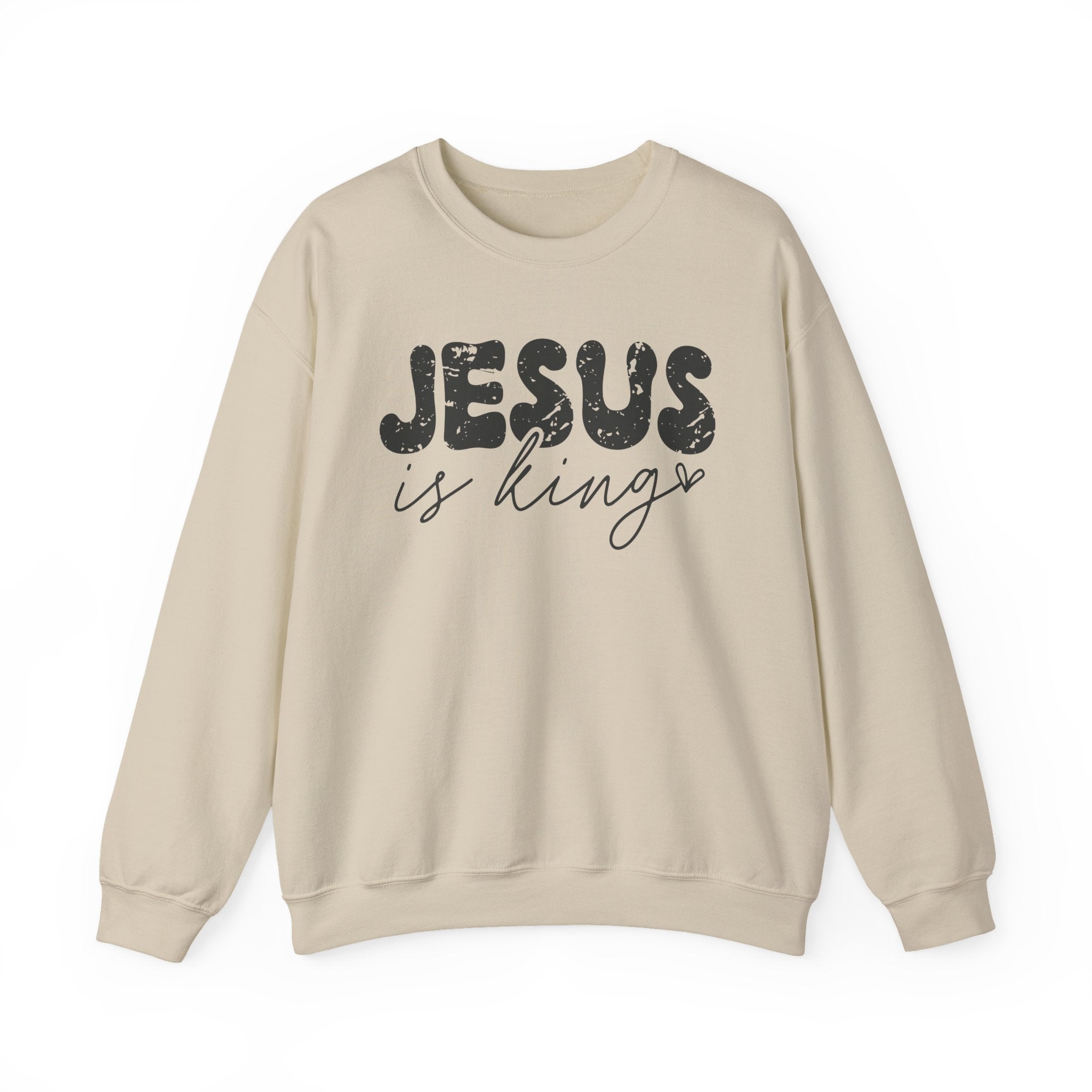Christian Jesus Is King Crewneck Sweatshirt, Religious Christian Faith Jumper, Unisex Sweatshirts, Christian Apparel, Religious Top, King of