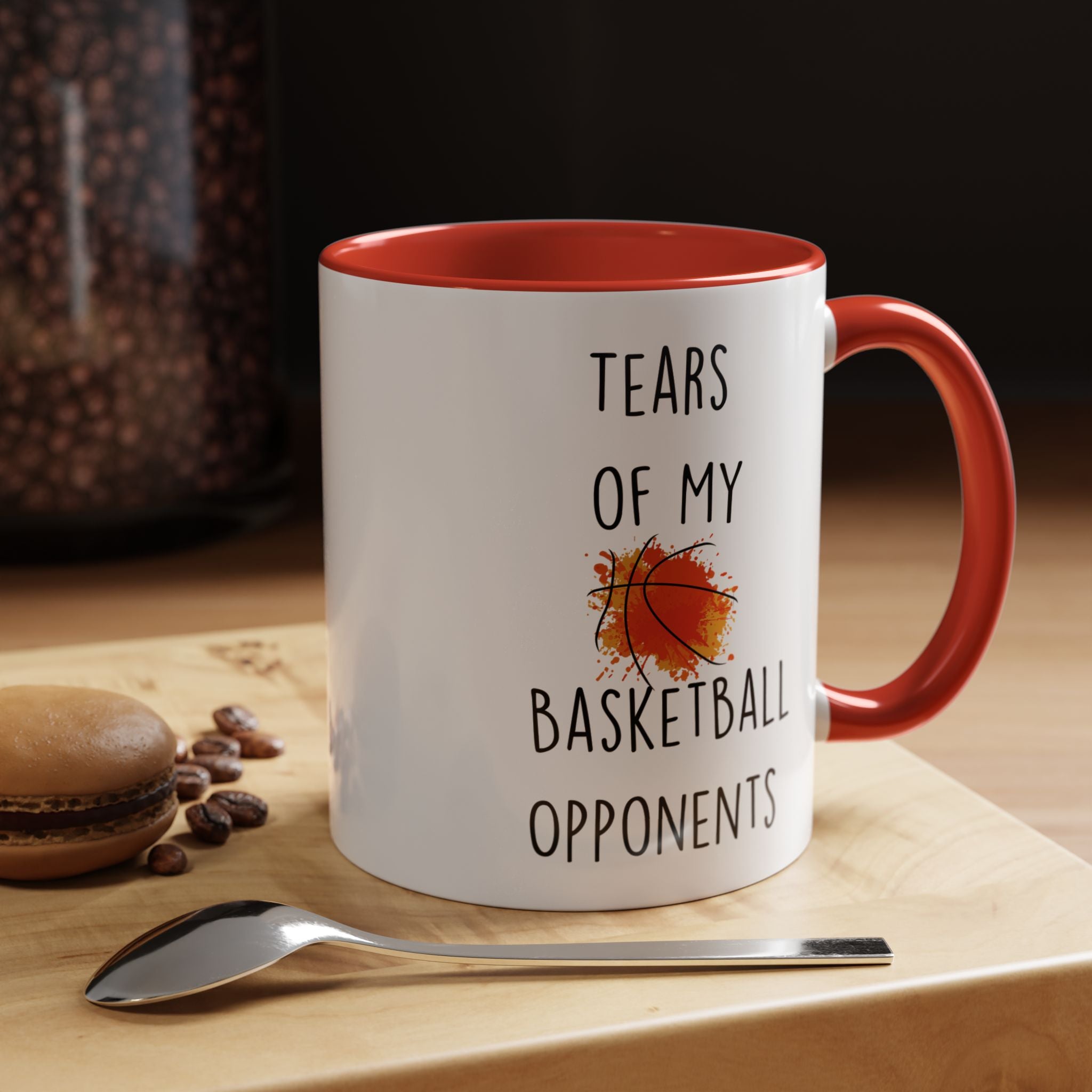 Funny Coffee Mug, Personalized Mug, Tears Of My Basketball Opponents, Accent Cup (11, 15oz), Sarcastic Mug,  Tea Coffee Cup, Gift Under 20