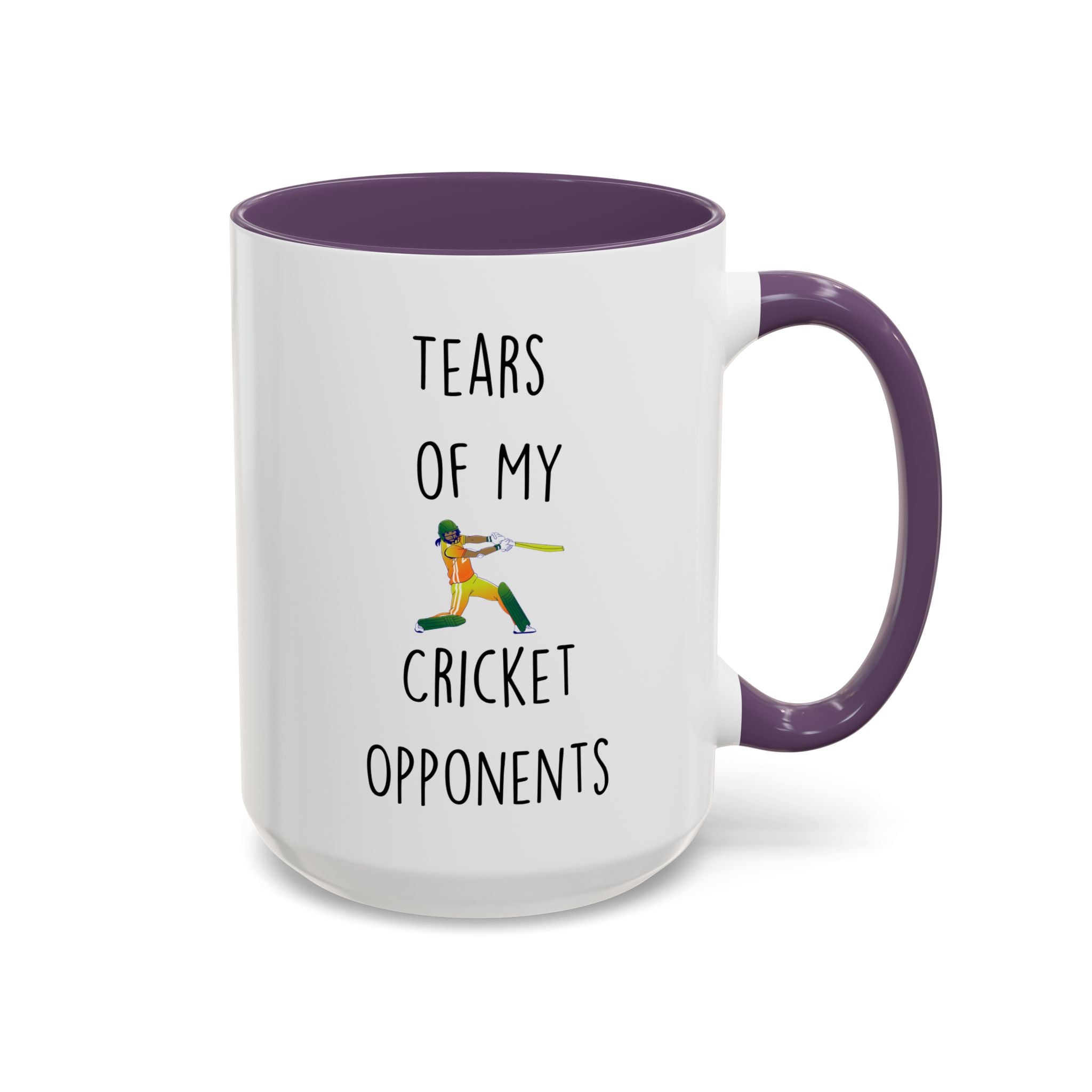 Funny Coffee Mug, Personalized Mug, Tears Of My Cricket Opponents, Accent Cup (11, 15oz), Sarcastic Mug,  Tea Coffee Cup, Gift Under 20