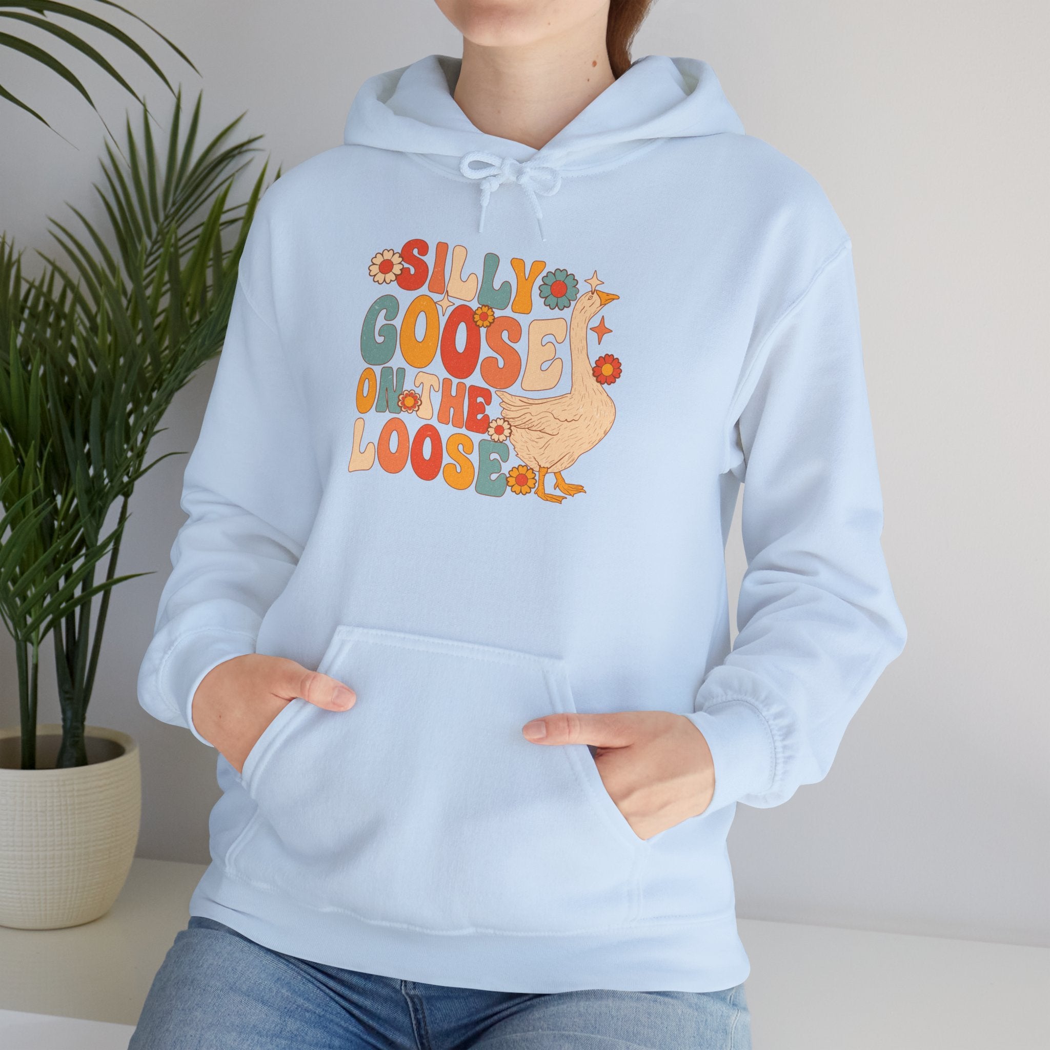 Goose Hoodie — "Silly Goos On The Loose" Retro Cute Graphic Hoodie