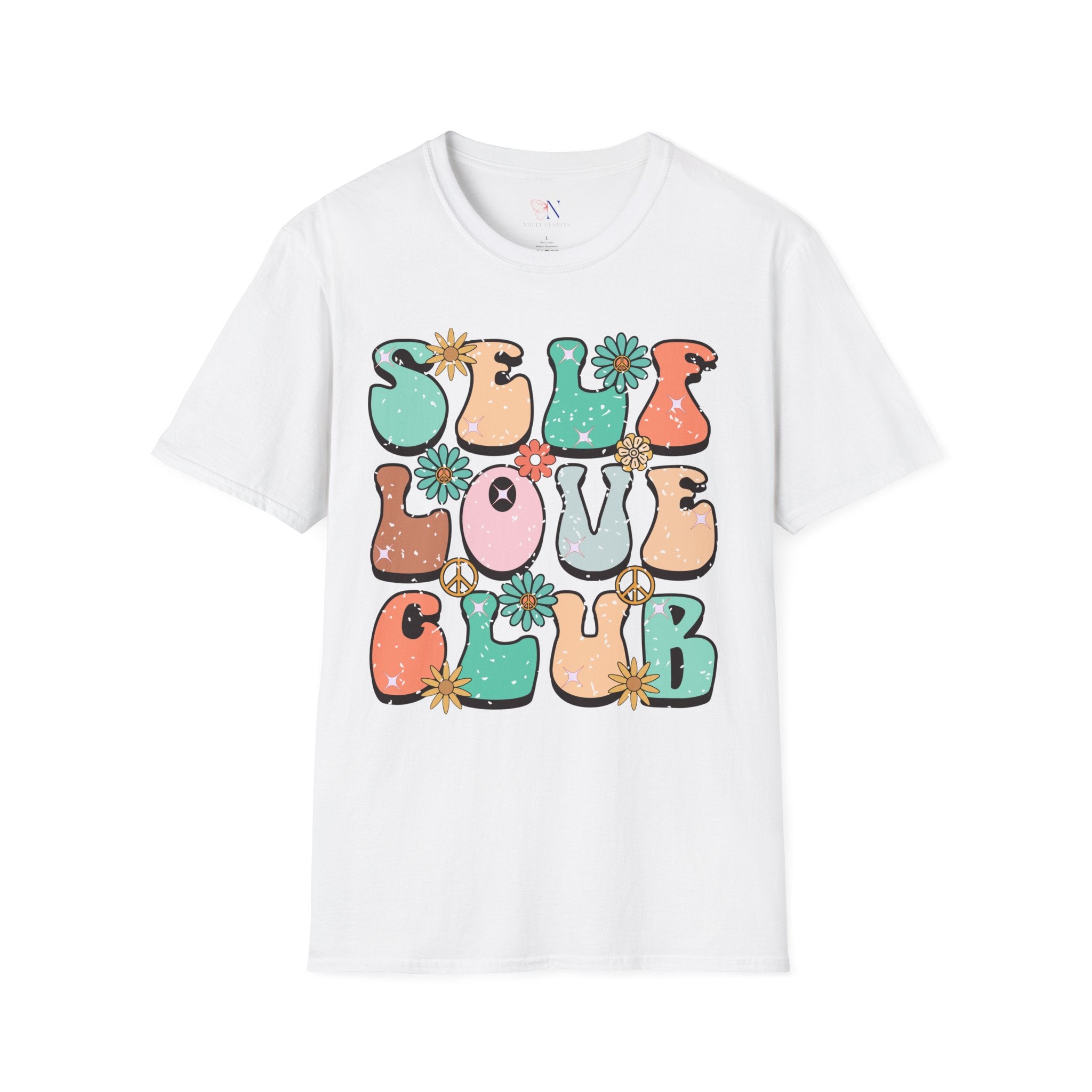 Self Love Club, Encouraging T-Shirt, Happy T-Shirt, Positive Sayings Tshirt, Good Vibes Only, Positivity Quotes unisex Shirt