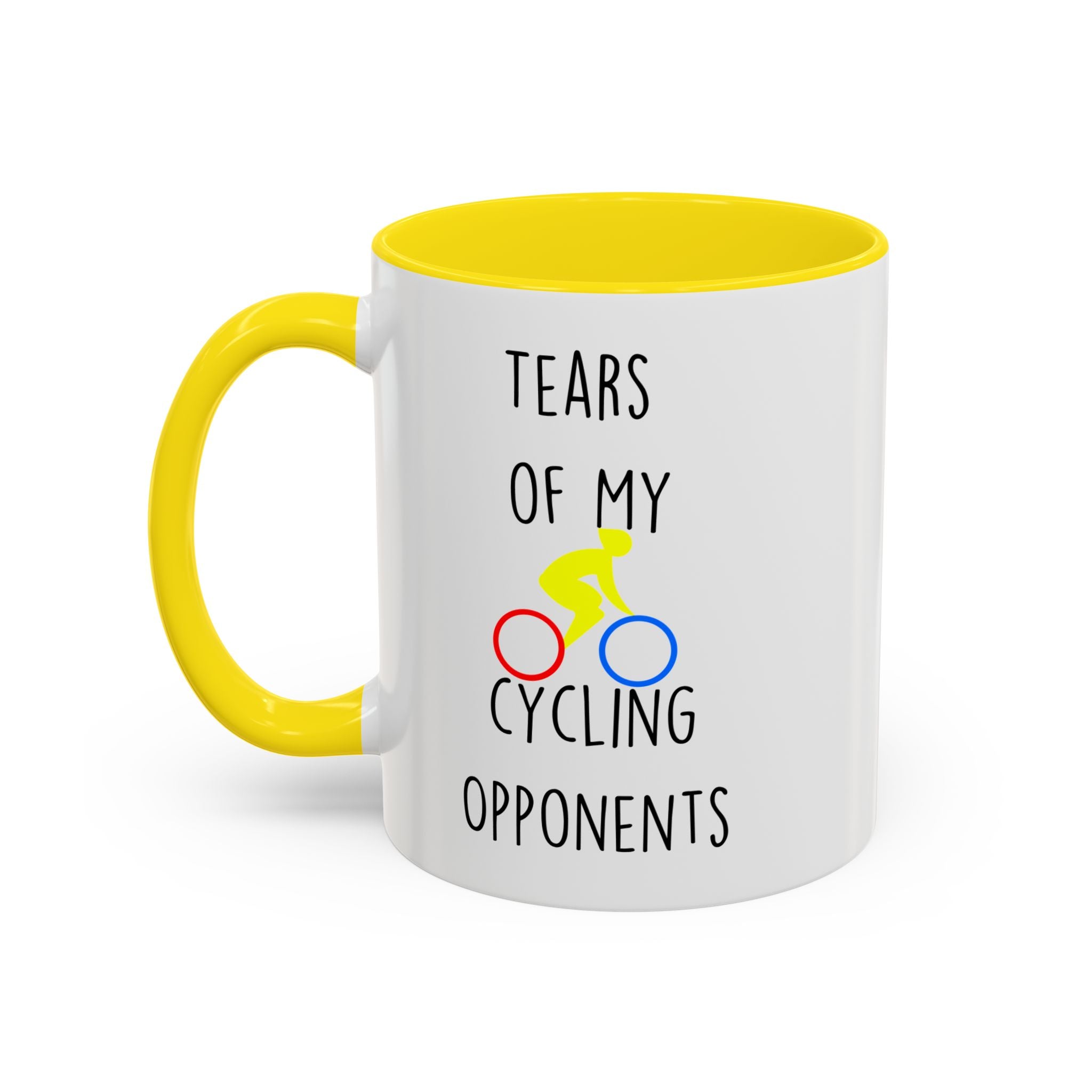 Funny Coffee Mug, Personalized Mug, Tears Of My Cycling Opponents, Accent Cup (11, 15oz), Sarcastic Mug,  Tea Coffee Cup, Gift Under 20