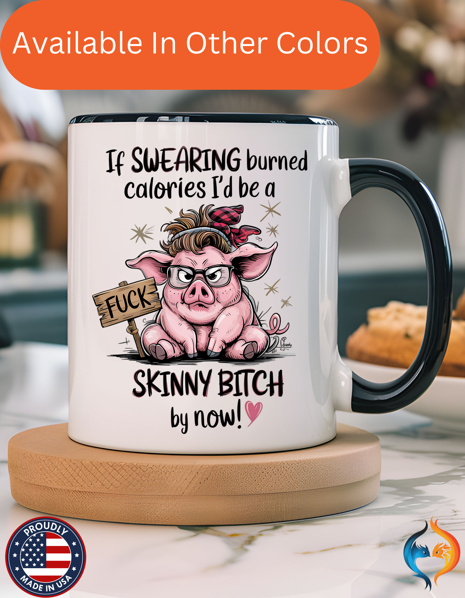 If Swearing Burned Calories Mug Product Photo | Nutty Designs