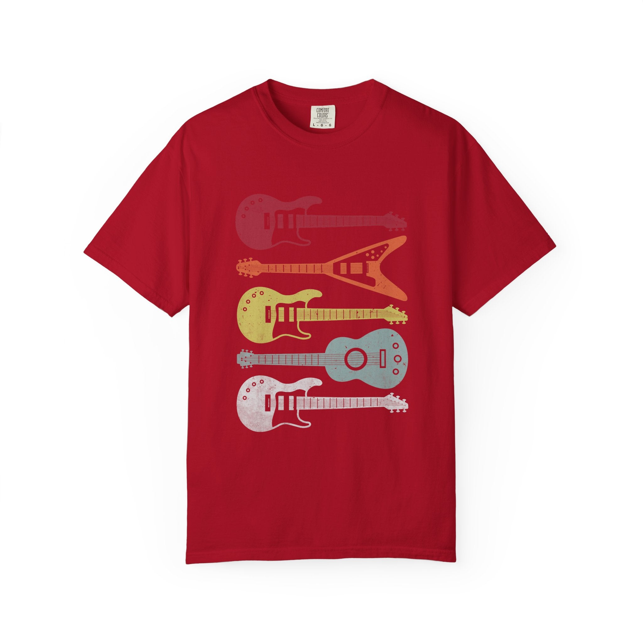 Retro Guitar T-shirt — Calm Positive Healing Music Vibes