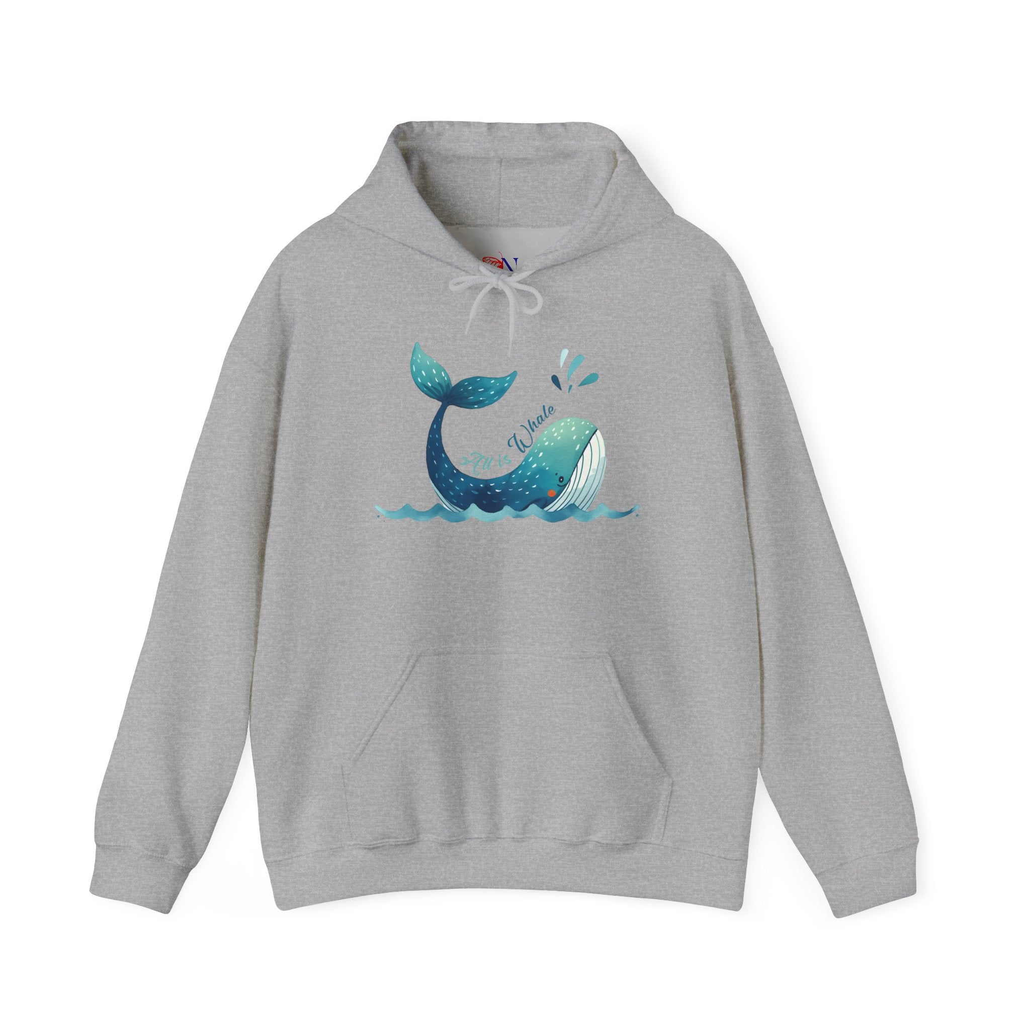 Whale Tail Hoodie – Cute Watercolor Whale Graphic Pullover