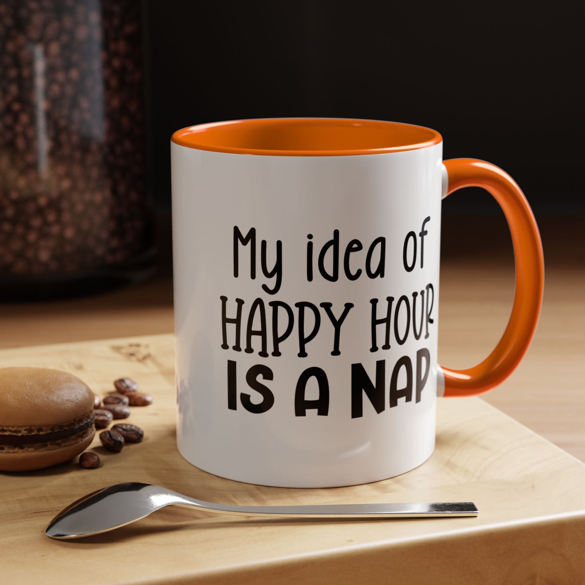 Happy Hour | Funny Coffee Mug, Sarcastic Tea Cup, Unique Gift Idea