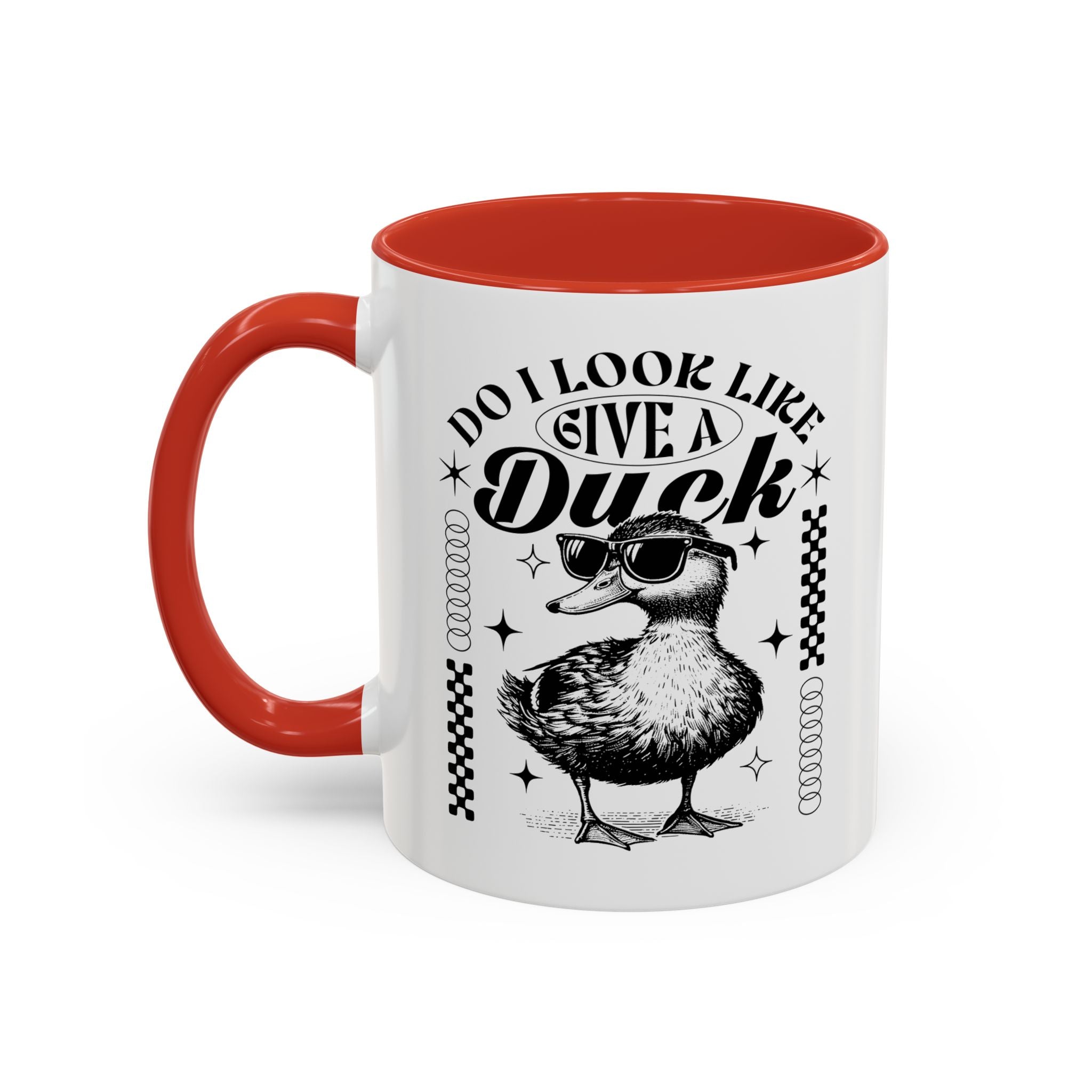 Funny Coffee Mug, Personalized Mug, Cute Do I Look Like I Give A Duck, Accent Cup (11, 15oz), Gift Under 20, White Elephant Animal Lover Cup