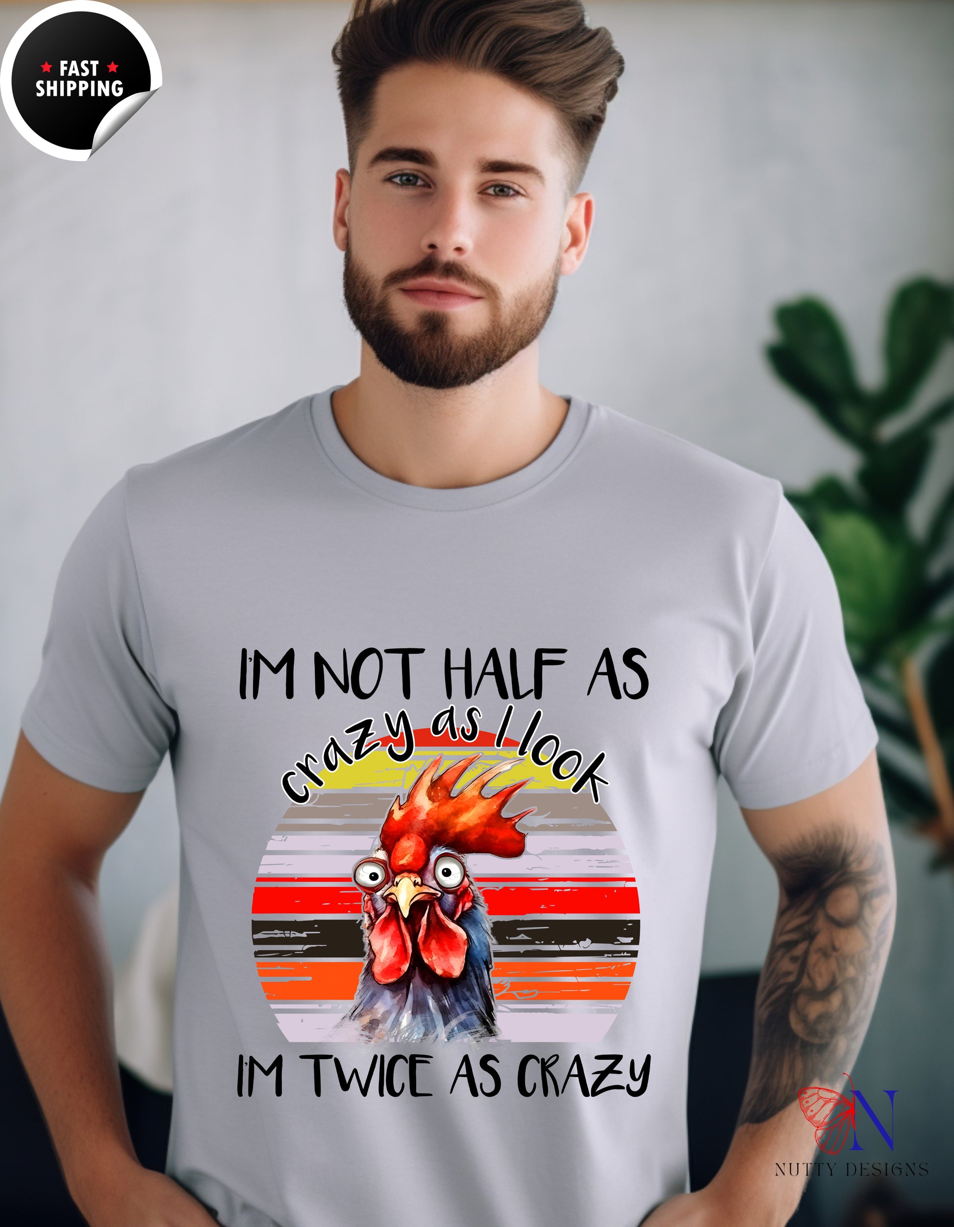 I'm Not Half As Crazy As I Look I'm Twice As Crazy Mug Lifestyle Mockup | Nutty Designs