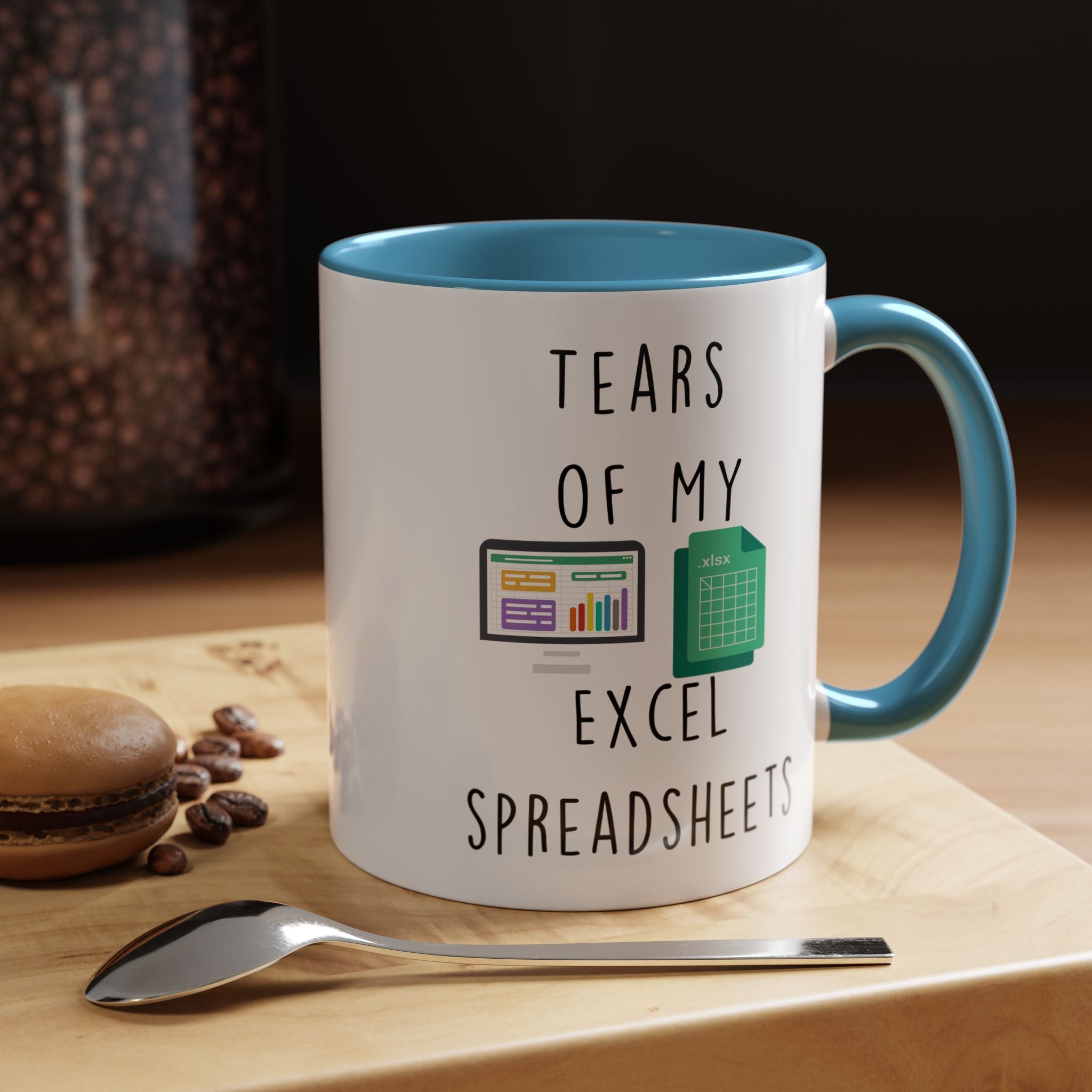 Funny Coffee Mug, Personalized Mug, Tears Of My Excel Spreadsheets, Accent Cup (11, 15oz), Sarcastic Mug,  Tea Coffee Cup, Gift Under 20