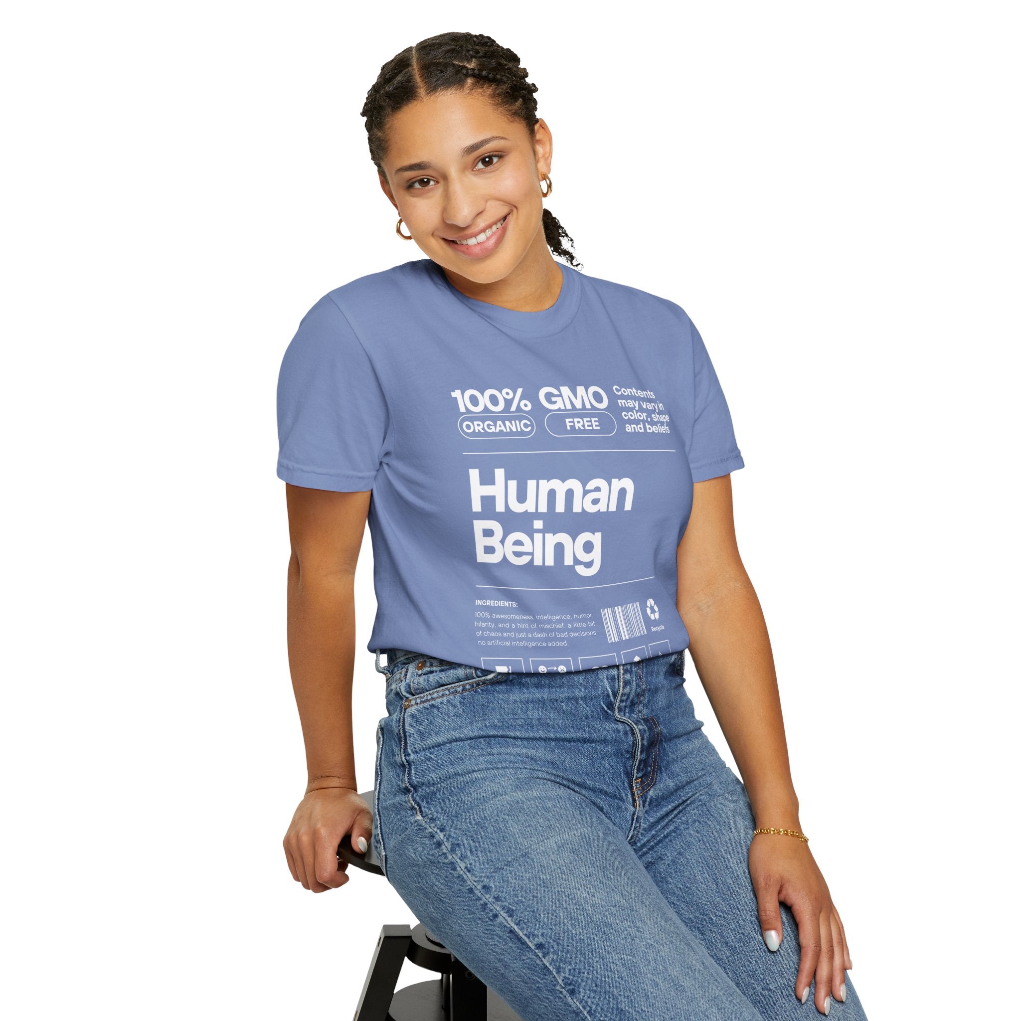 Human Being Facts Graphic T-Shirt — Funny Equality & Fun Facts Tee (Great Birthday Gift)