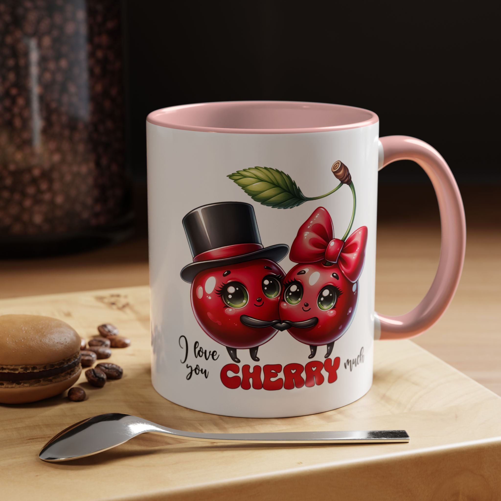 Personalized Cherry Couple Mug - I Love You Cherry Much