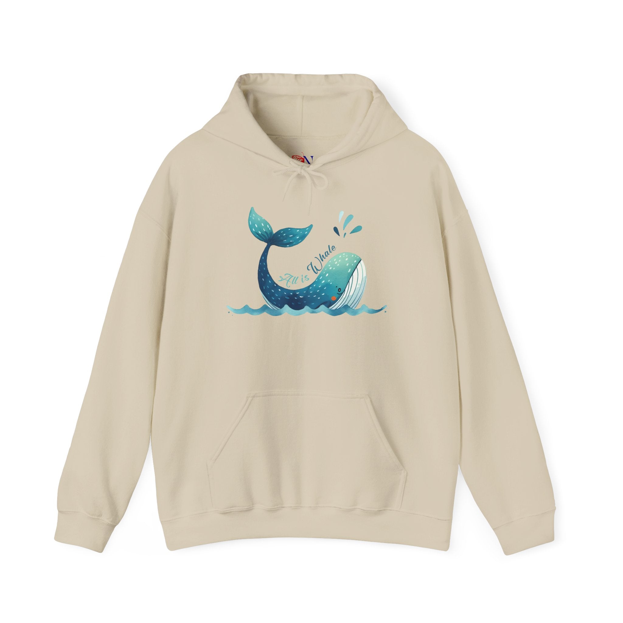 Whale Tail Hoodie – Cute Watercolor Whale Graphic Pullover