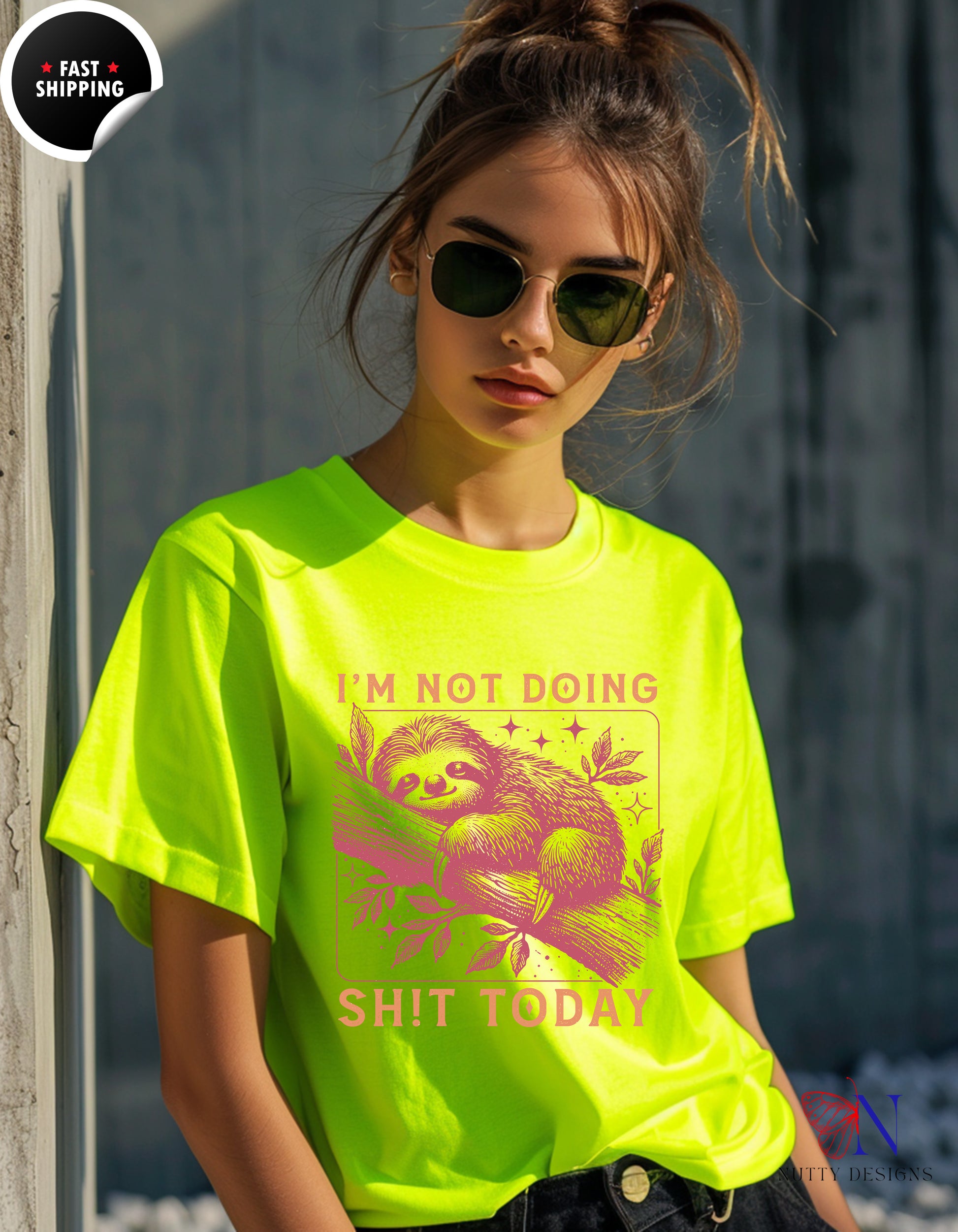 sloth , I am Not Doing Shit Today, Under 20 Mug Lifestyle Mockup | Nutty Designs