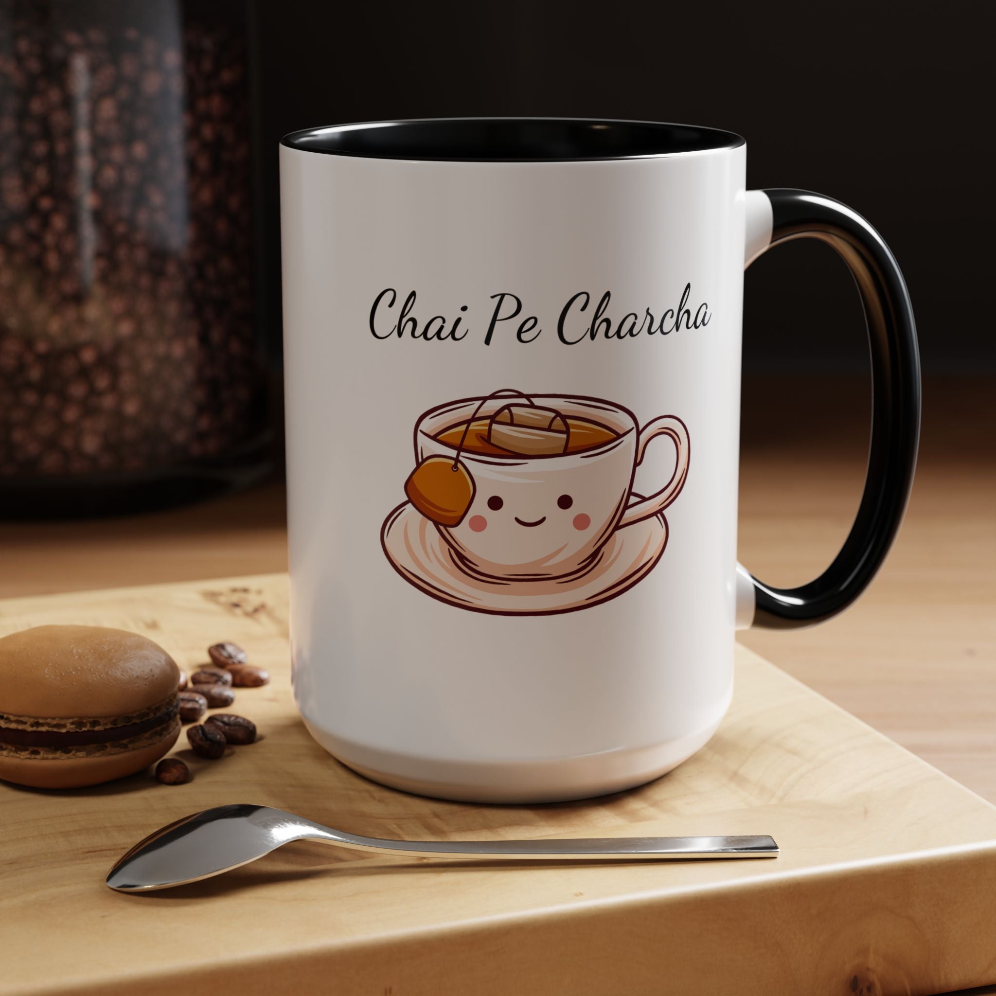 Funny Coffee Mug, Personalized Mug, Chai Pe Charcha Accent Cup 11/15oz, Indian Pakistani Punjabi, BJP Narendra Modi Lover Tea Chai Lover Cup