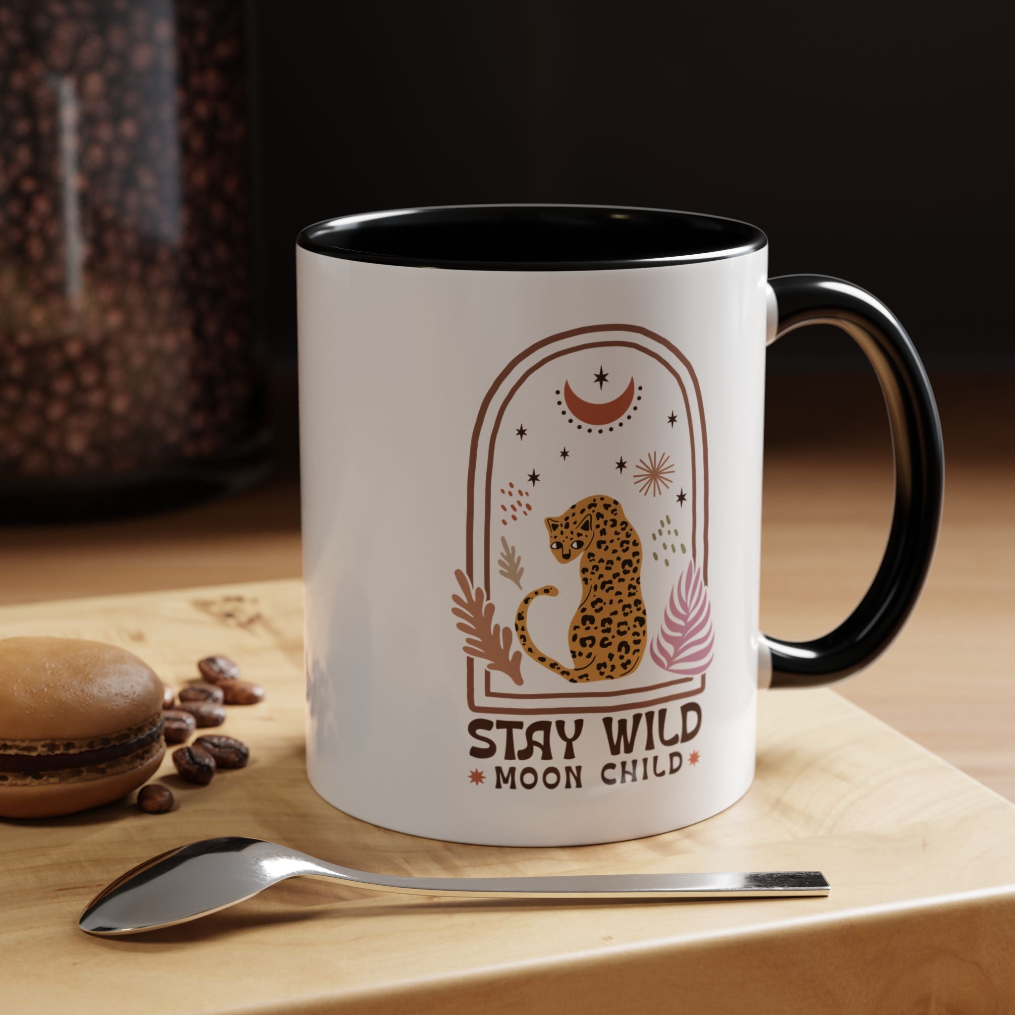 Funny Coffee Mug, Personalized Mug, Stay Wild Moon Child Accent Coffee Cup (11, 15oz), Gift Under 20, White Elephant gift, Motivational Cup