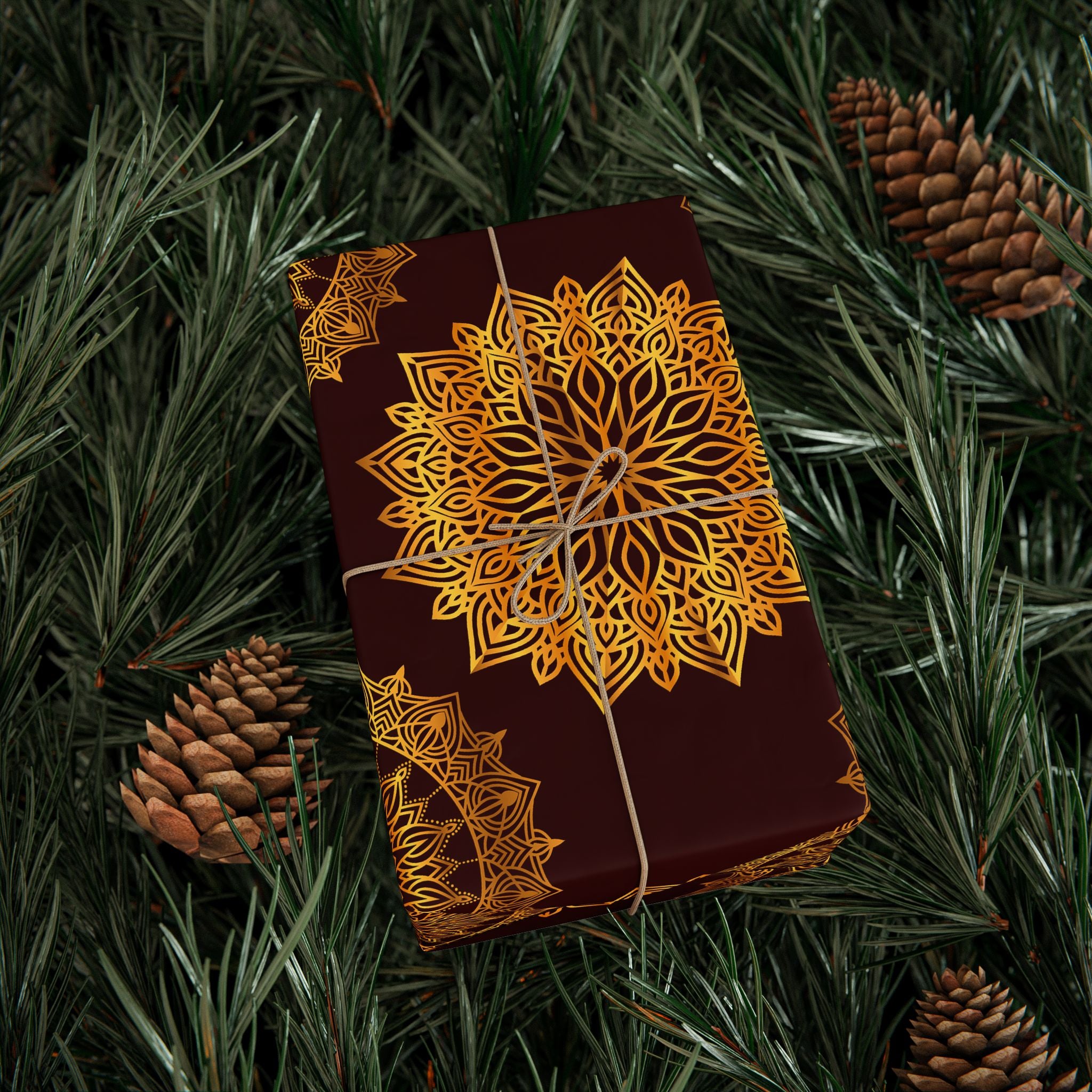 Ramadan Wrap Paper - Islamic Gift Wrap With Mandala and Architectural Design