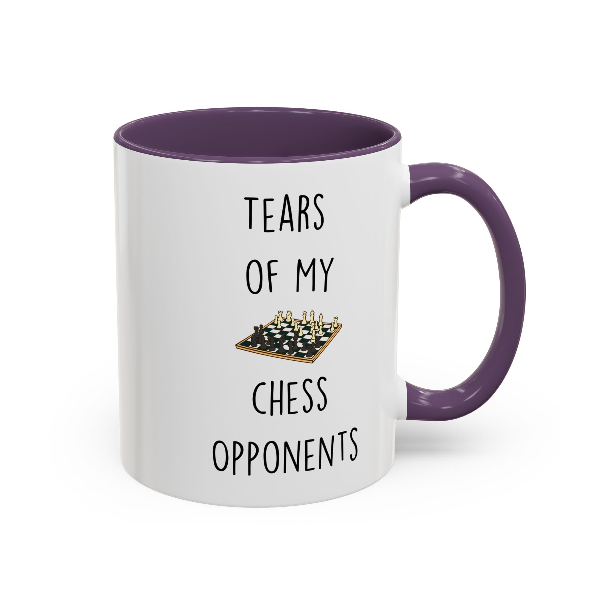 Funny Coffee Mug, Personalized Mug, Tears Of My Chess Opponents, Accent Cup (11, 15oz), Sarcastic Mug,  Tea Coffee Cup, Gift Under 20