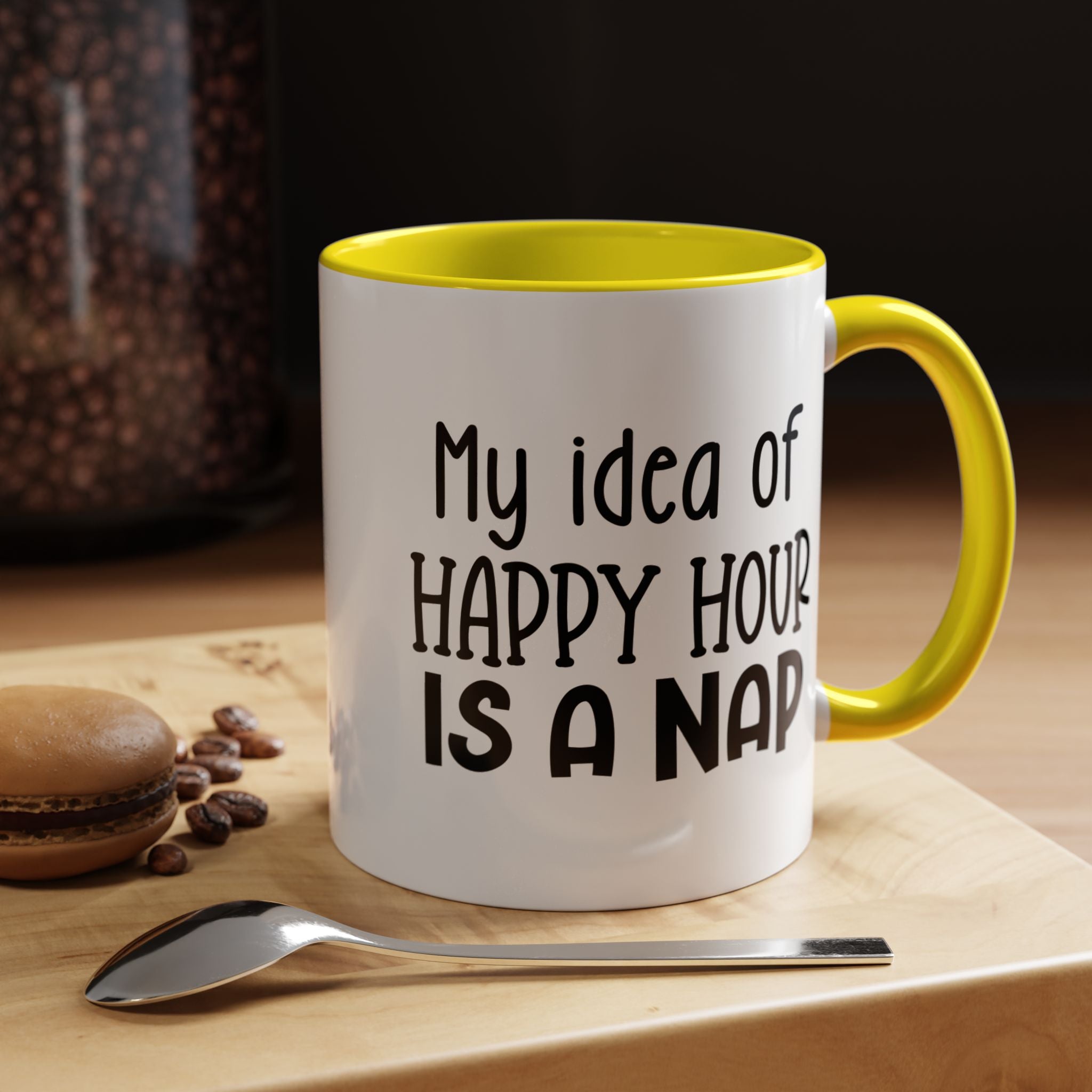 Happy Hour | Funny Coffee Mug, Sarcastic Tea Cup, Unique Gift Idea