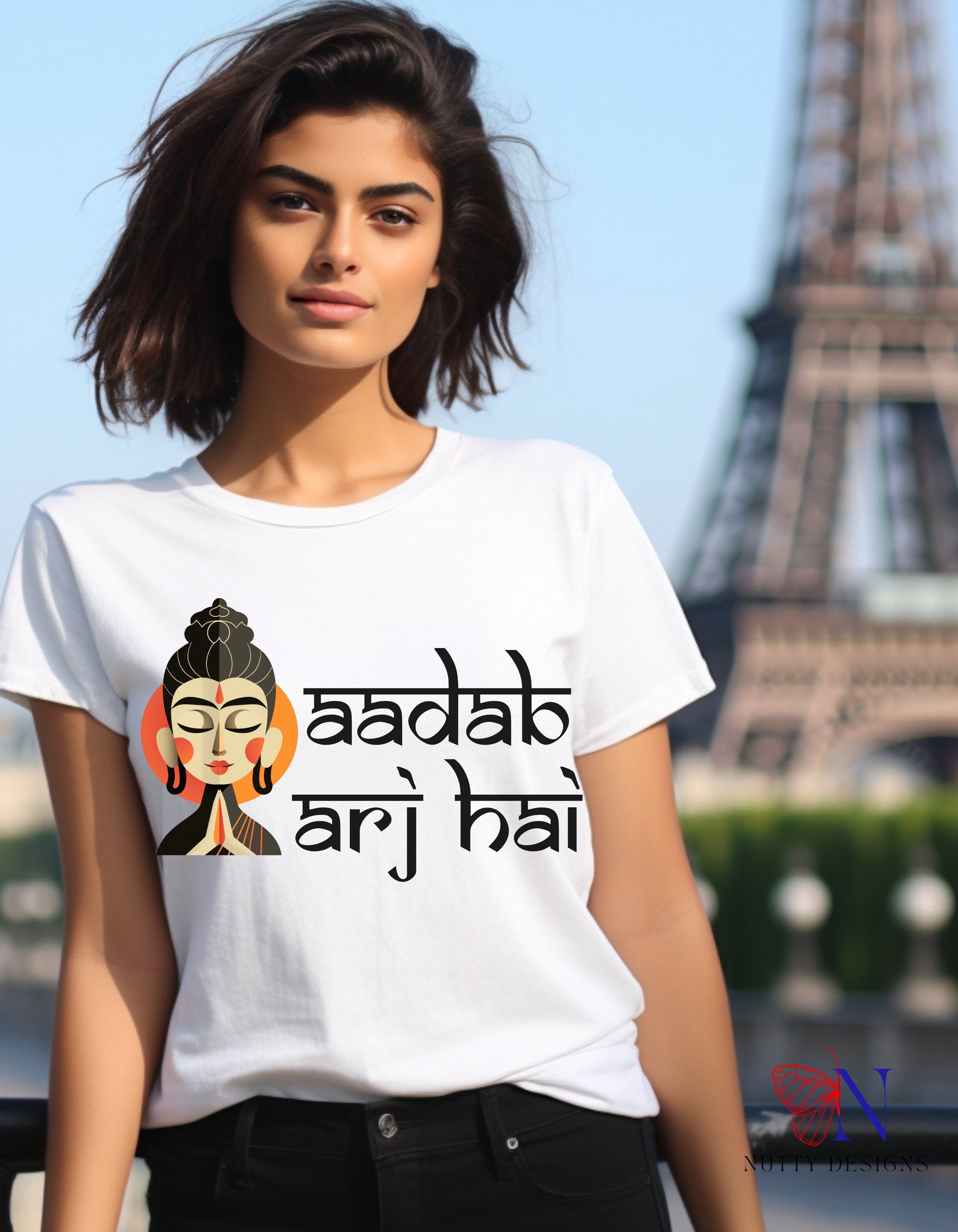 Aadab Arj Hai T-Shirt Lifestyle Mockup | Nutty Designs