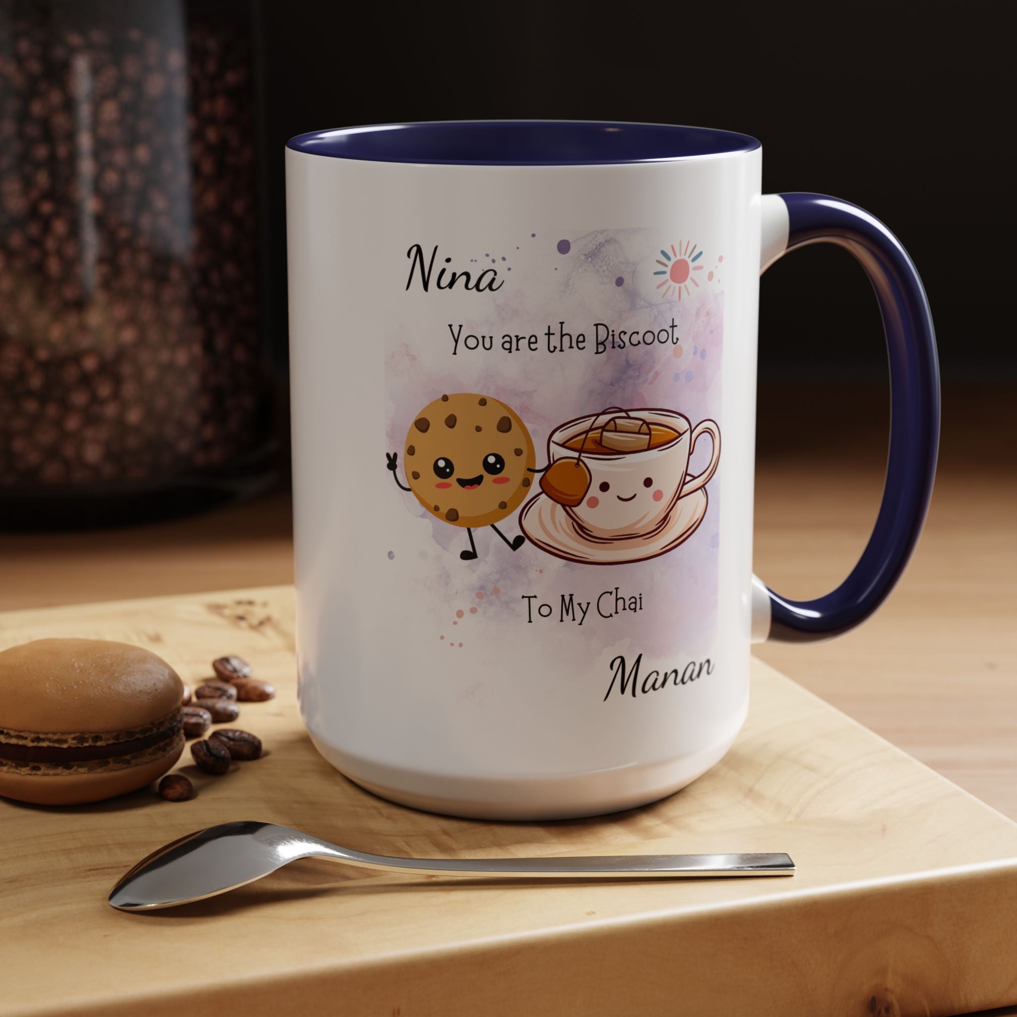 Funny Coffee Mug, Personalized Mug, You Are Biscoot To My Chai Accent Cup 11/15oz, Anniversary, Wedding, Valentines, Romantic Gift Him her