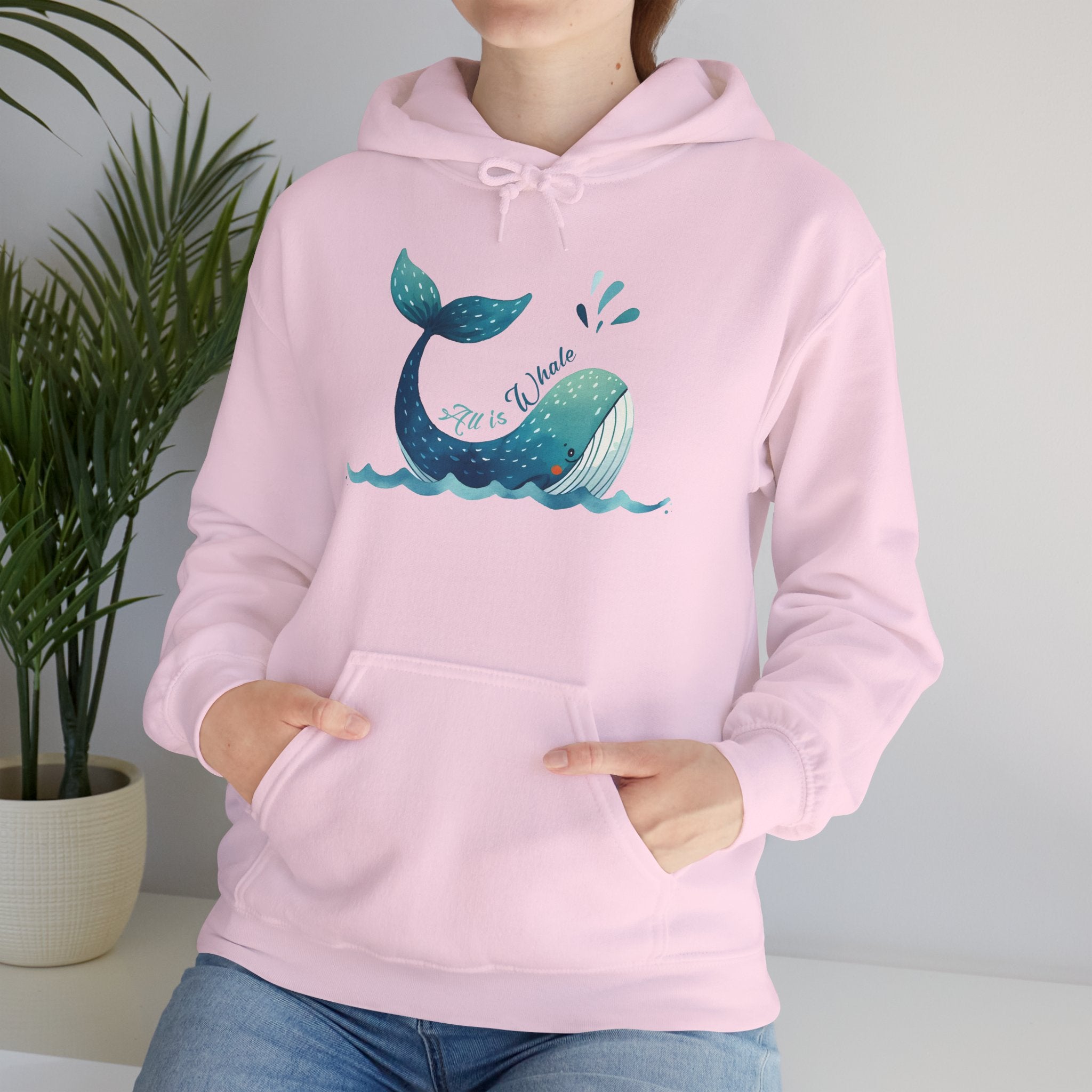 Whale Tail Hoodie – Cute Watercolor Whale Graphic Pullover