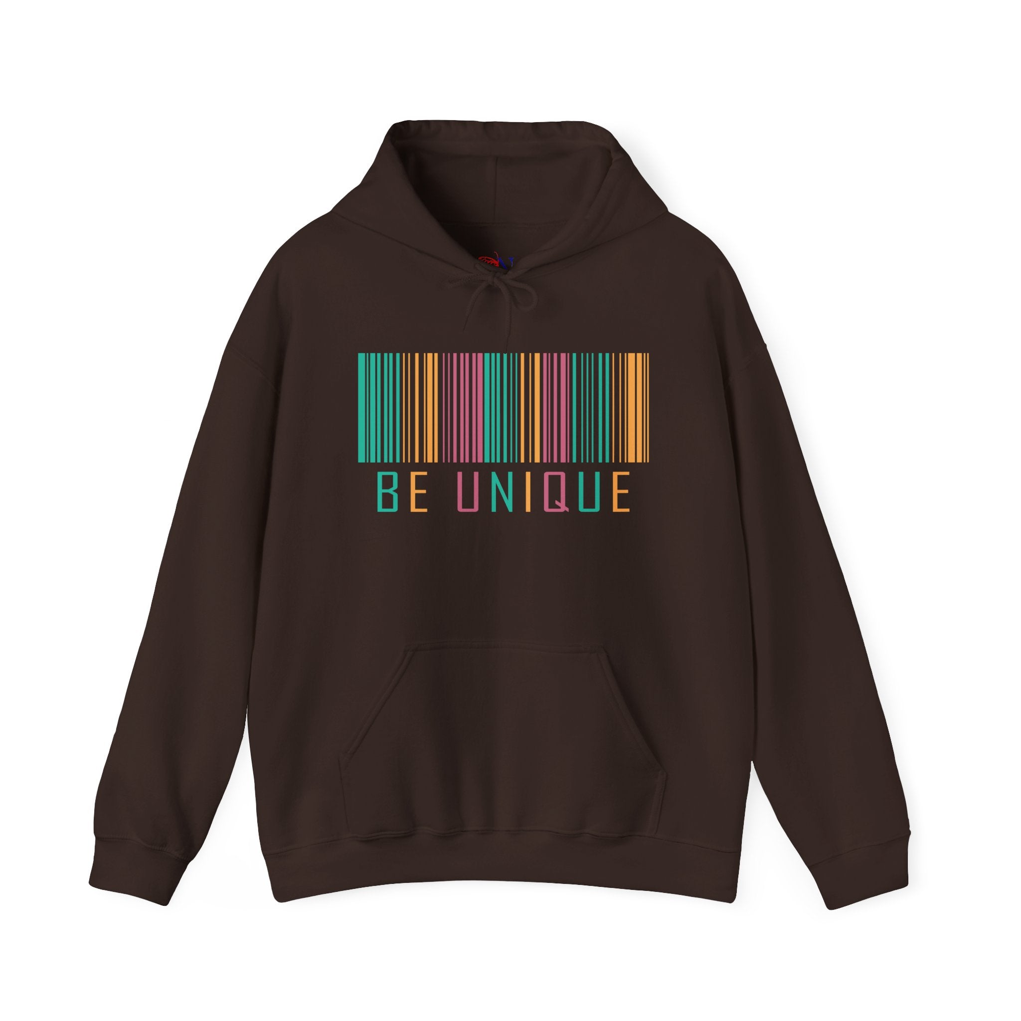 Be Unique Color Barcode Hoodie – Inspirational Pastel Graphic Sweatshirt