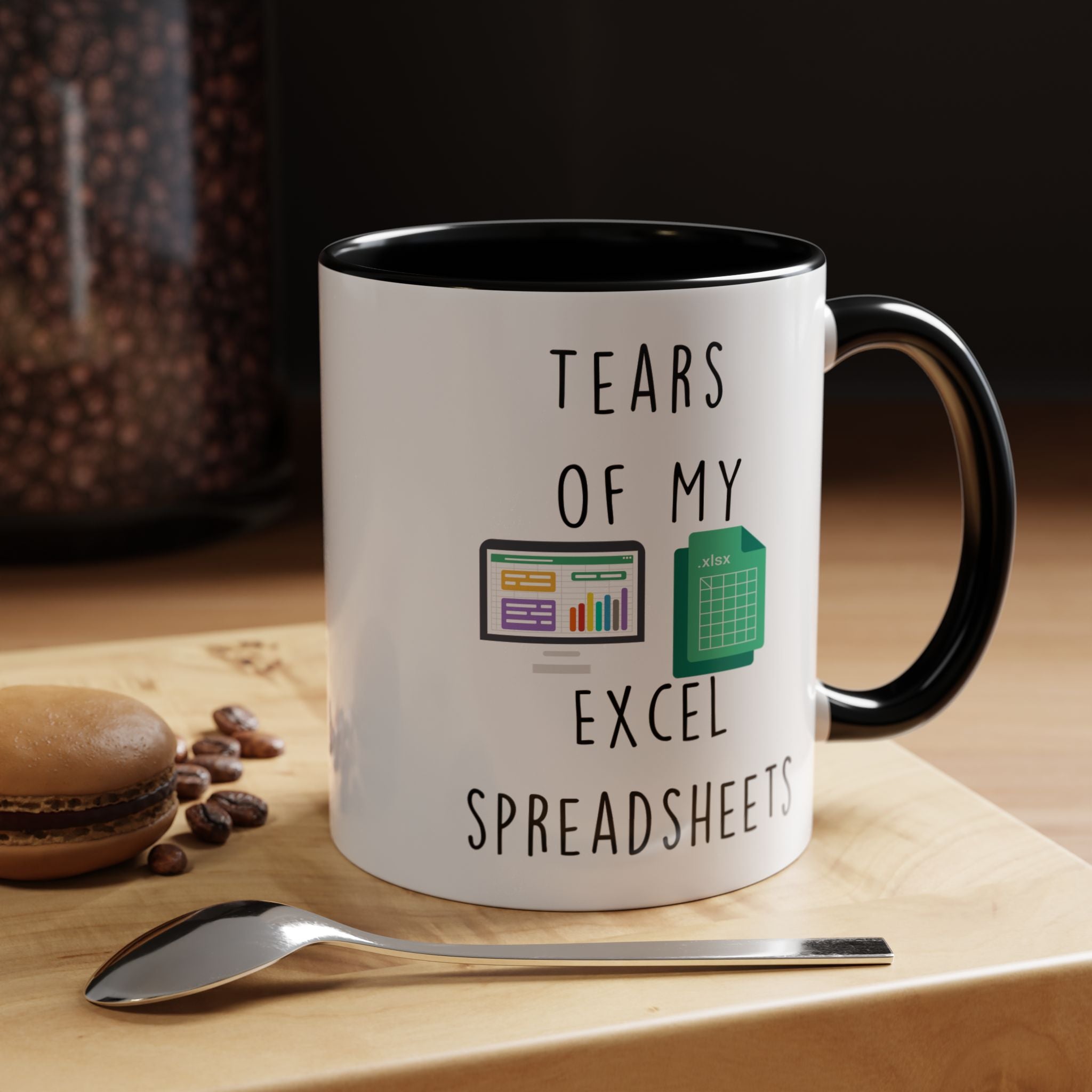 Funny Coffee Mug, Personalized Mug, Tears Of My Excel Spreadsheets, Accent Cup (11, 15oz), Sarcastic Mug,  Tea Coffee Cup, Gift Under 20