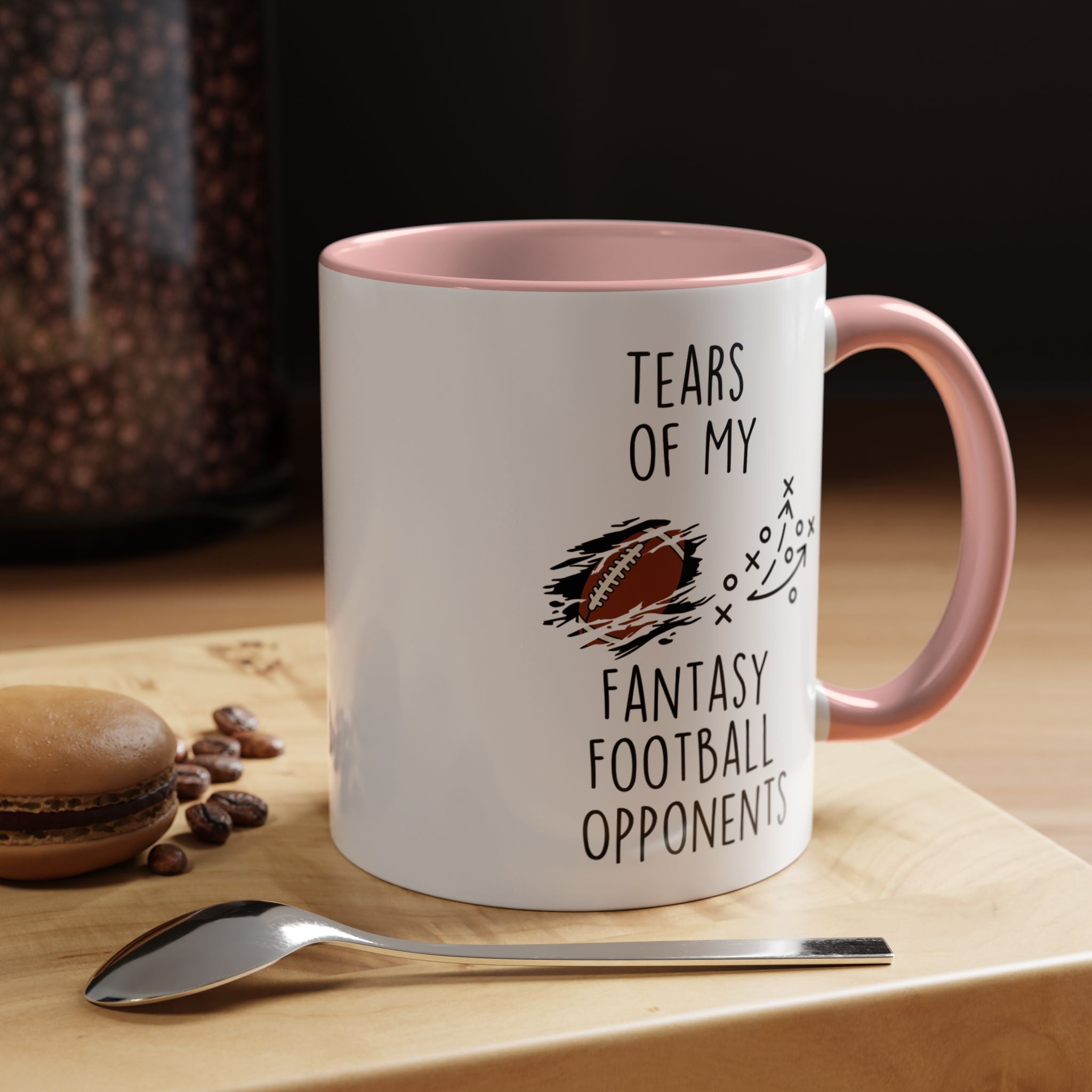Funny Coffee Mug, Personalized Mug, Tears Of My Fantasy Football Opponents, Accent Cup (11, 15oz), Sarcastic Mug,  Tea Cup, Gift Under 20