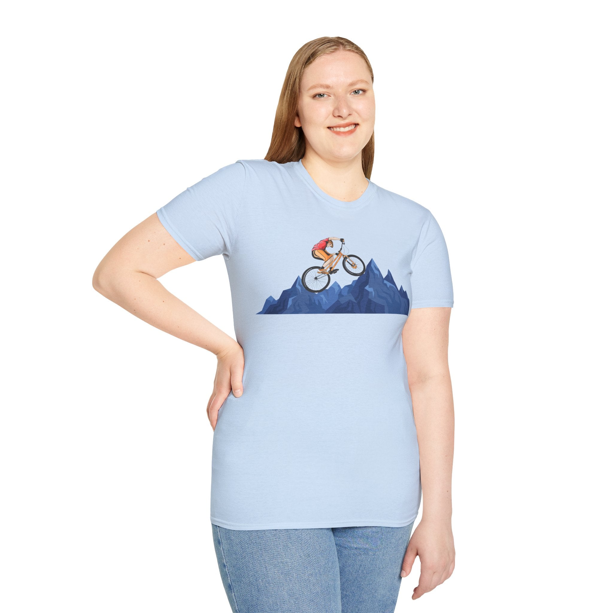 Mountain Biking Retro T-shirt, Cyclist Shirts, Unisex Biker T-shirt