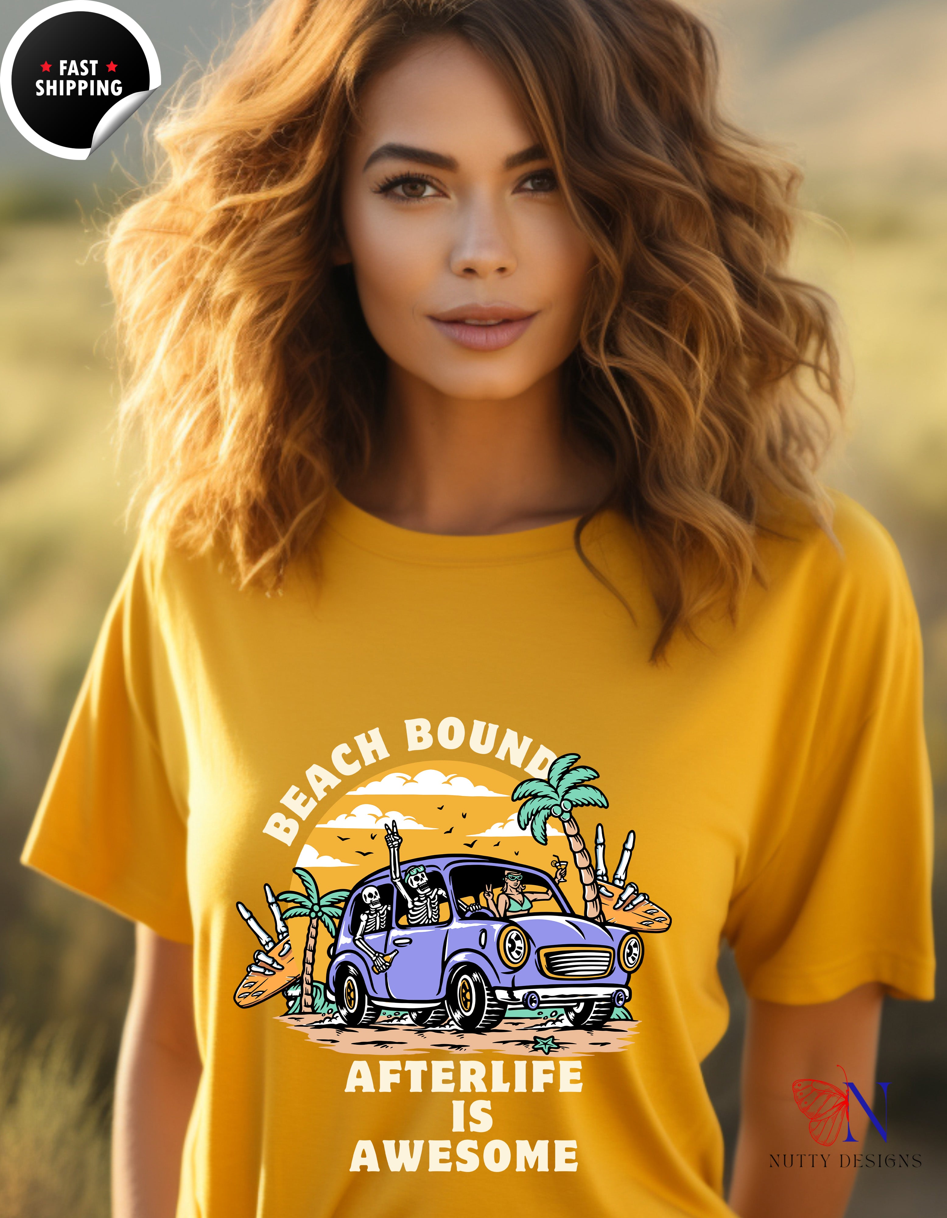 Afterlife Is Awesome - Funny Skeleton T-shirt