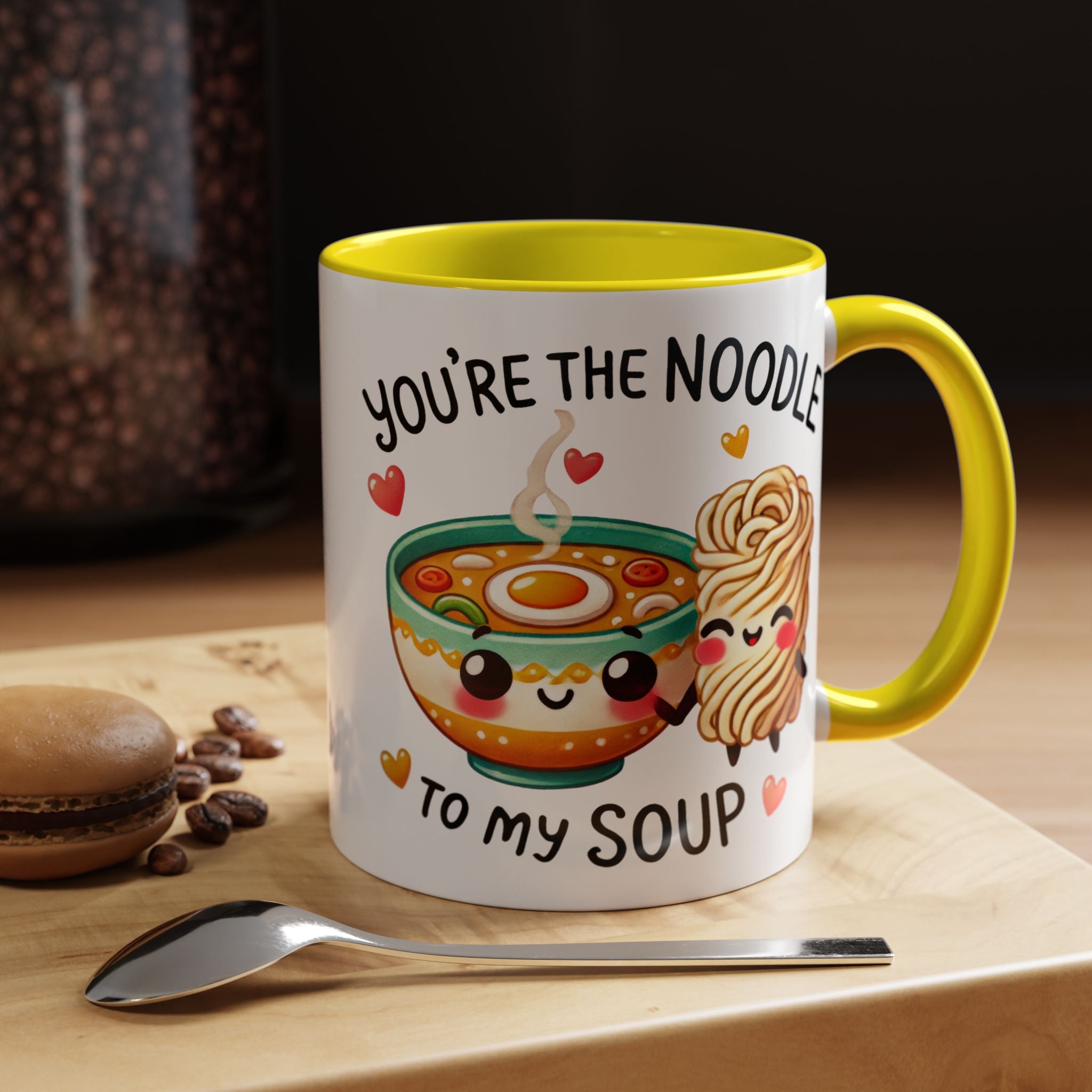You Are The Noodle To My Soup Personalized Romantic Mug Accent Cup 11/15oz, Anniversary Wedding Valentines Custom Gift Him her Spouse BF GF