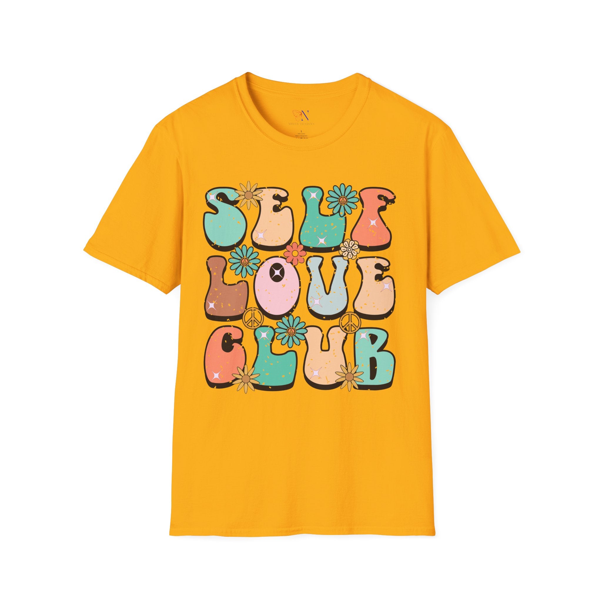 Self Love Club, Encouraging T-Shirt, Happy T-Shirt, Positive Sayings Tshirt, Good Vibes Only, Positivity Quotes unisex Shirt