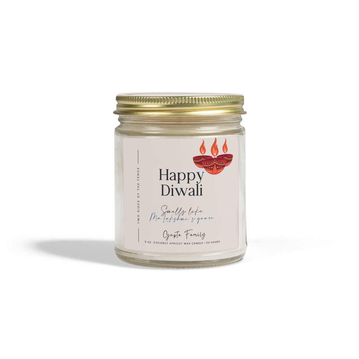 Personalized Diwali Candle - Maa Lakshmi Grace, 9 oz
