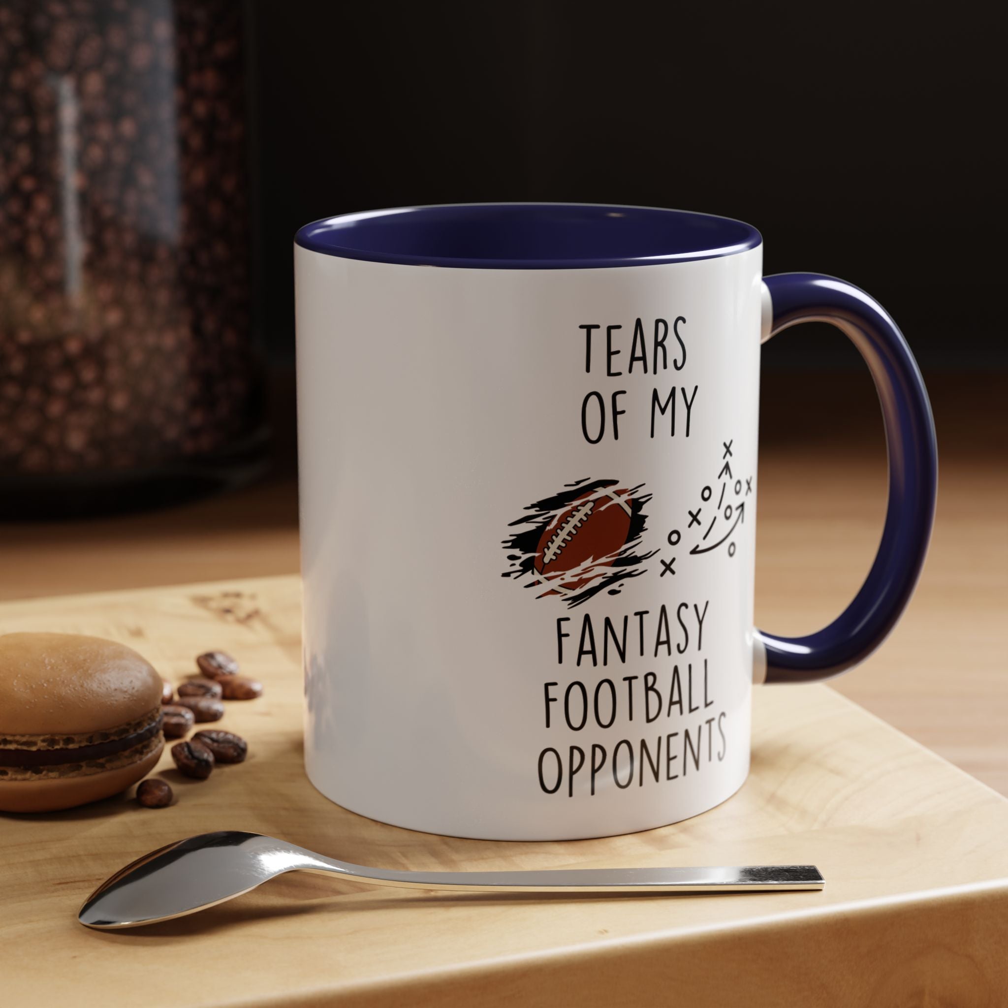 Funny Coffee Mug, Personalized Mug, Tears Of My Fantasy Football Opponents, Accent Cup (11, 15oz), Sarcastic Mug,  Tea Cup, Gift Under 20