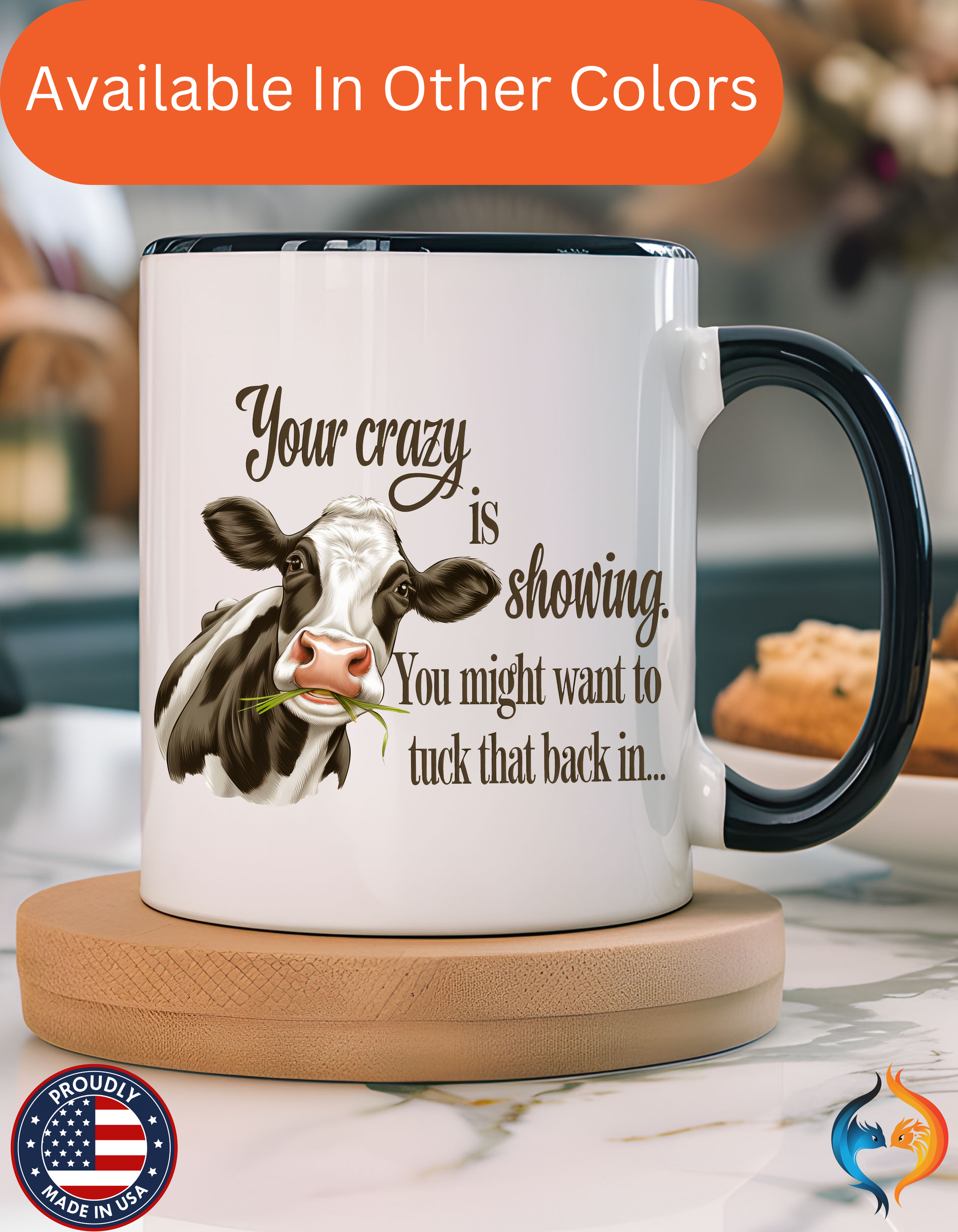 Your Crazy Is Showing Mug Lifestyle Mockup | Nutty Designs
