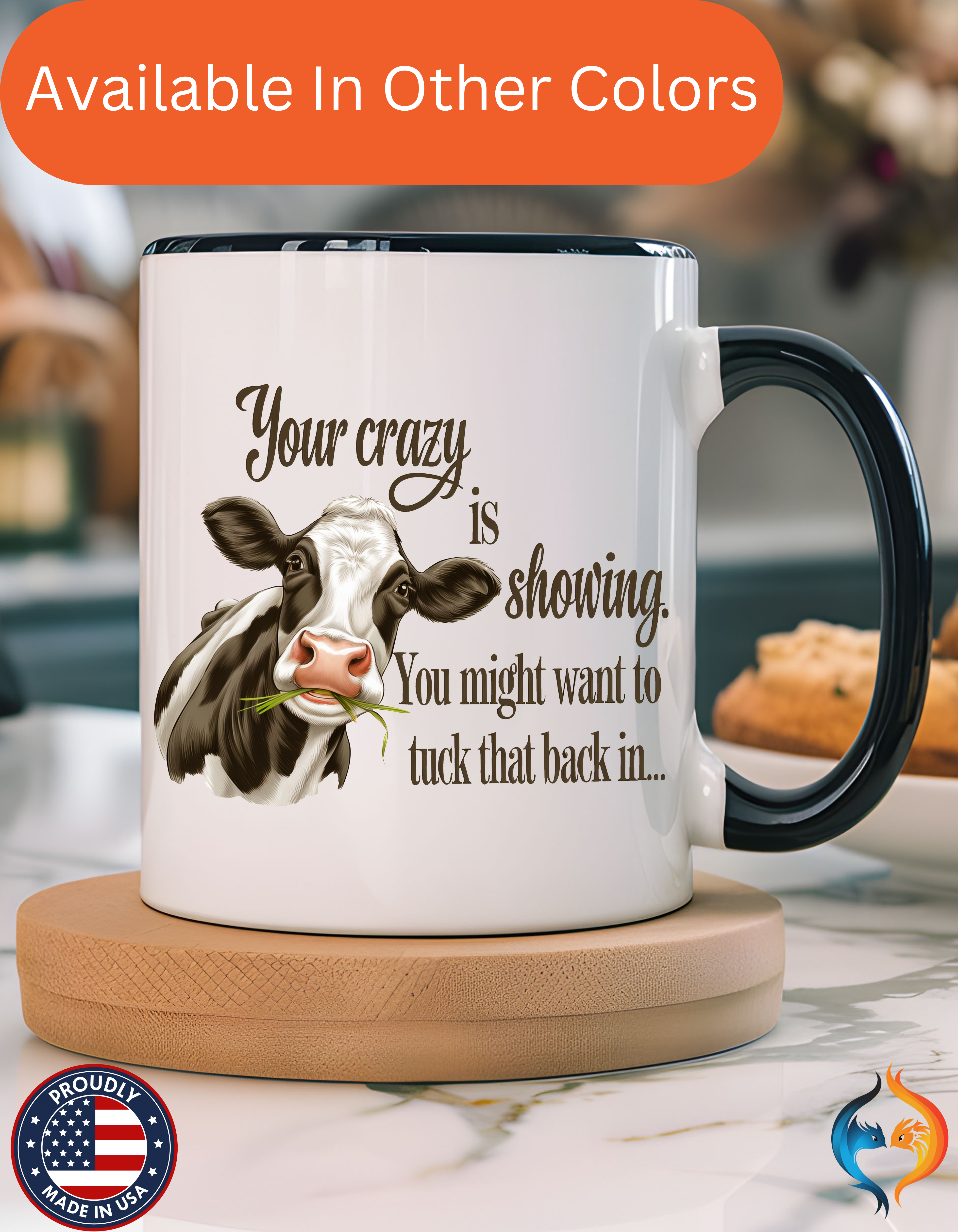 Your Crazy Is Showing Mug Lifestyle Mockup | Nutty Designs