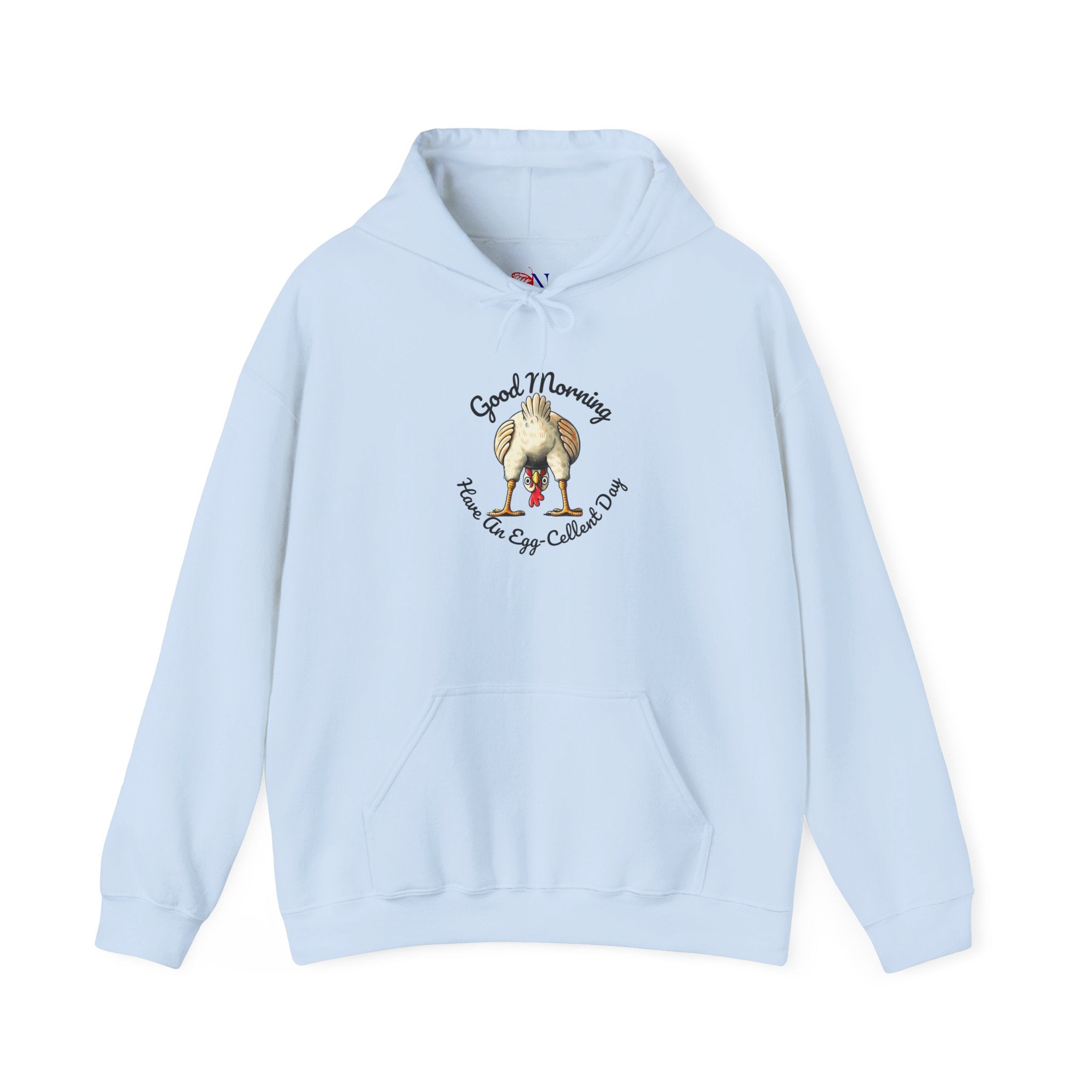 Hoodie — "Good Morning" Rooster Egg Collector Vintage Farmhouse Pullover