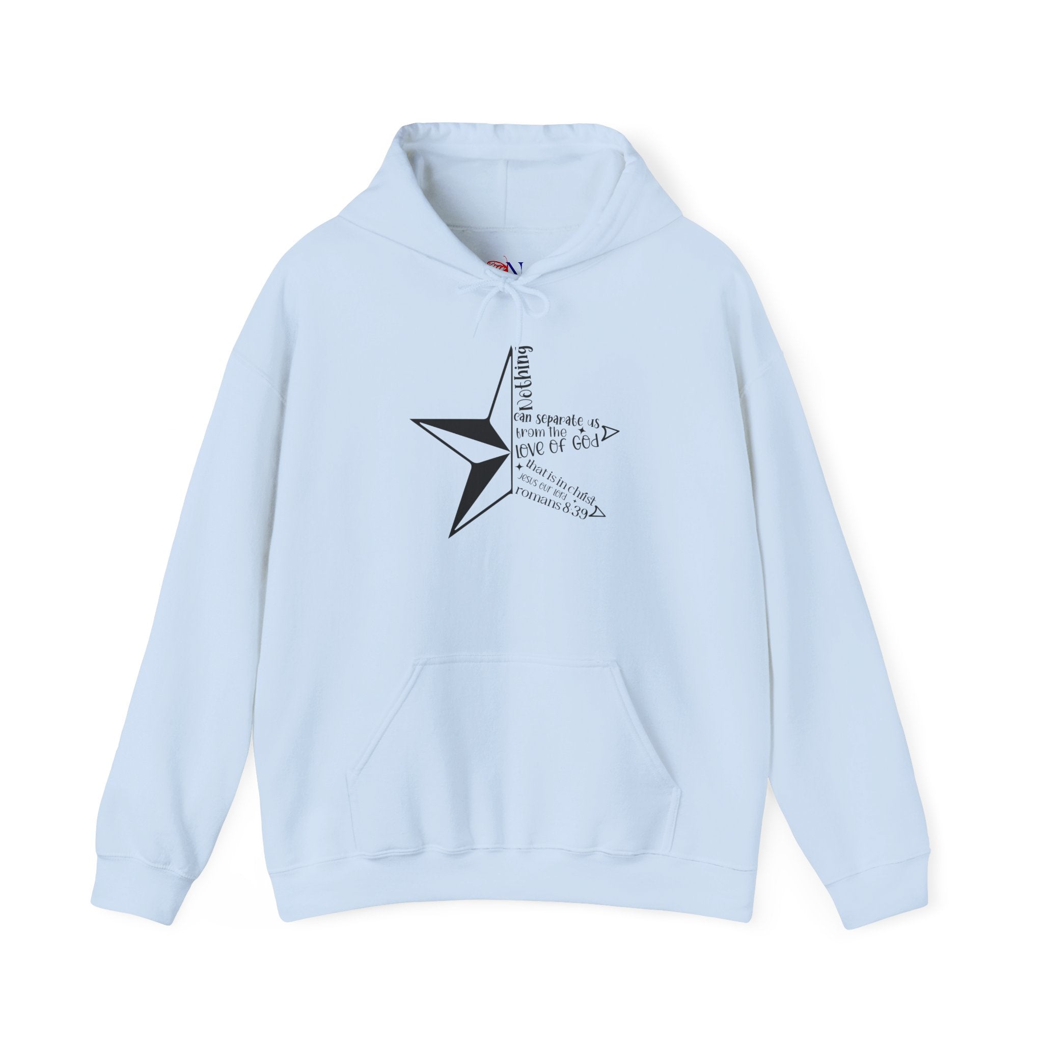Star Compass Hoodie — Minimal Geometric Star Design with Inspirational Text