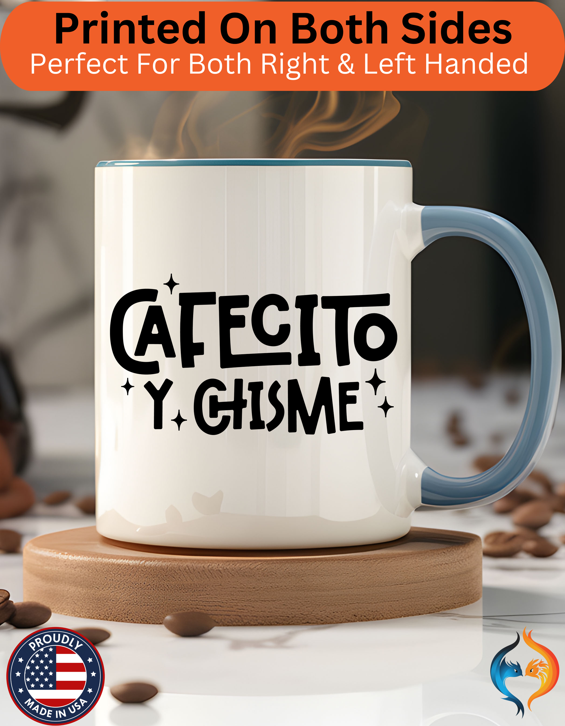 Cafecito y Chisme Mug Lifestyle Mockup | Nutty Designs
