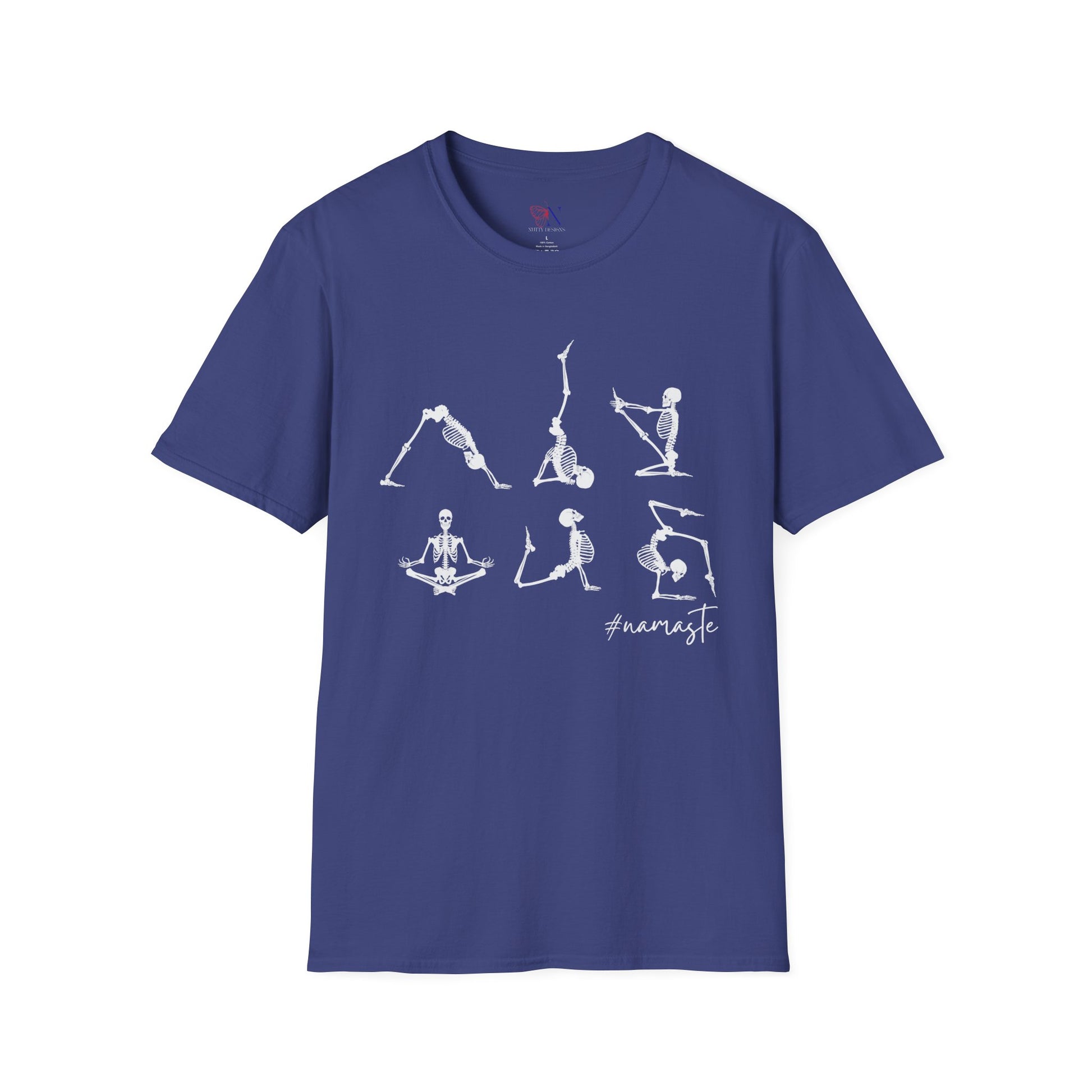 Namaste , Skeleton Doing Yoga T-Shirt Lifestyle Mockup | Nutty Designs